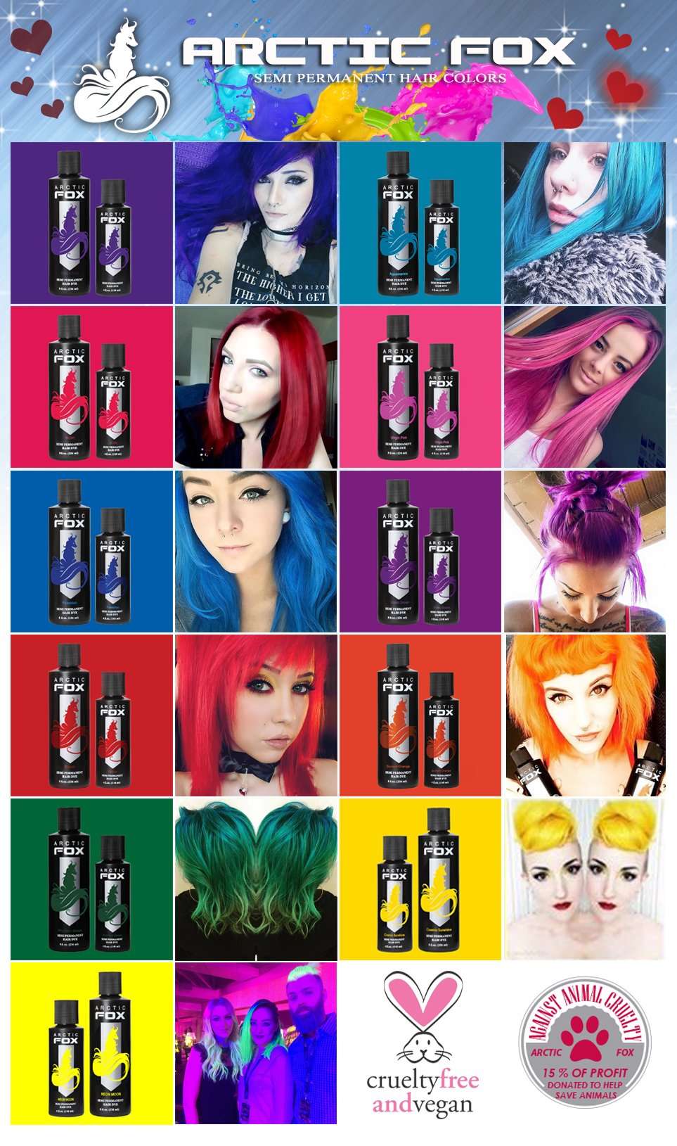 ARCTIC FOX Vegan and Cruelty-Free Semi-Permanent Hair Color Dye (4 Fl Oz, STERLING) 2