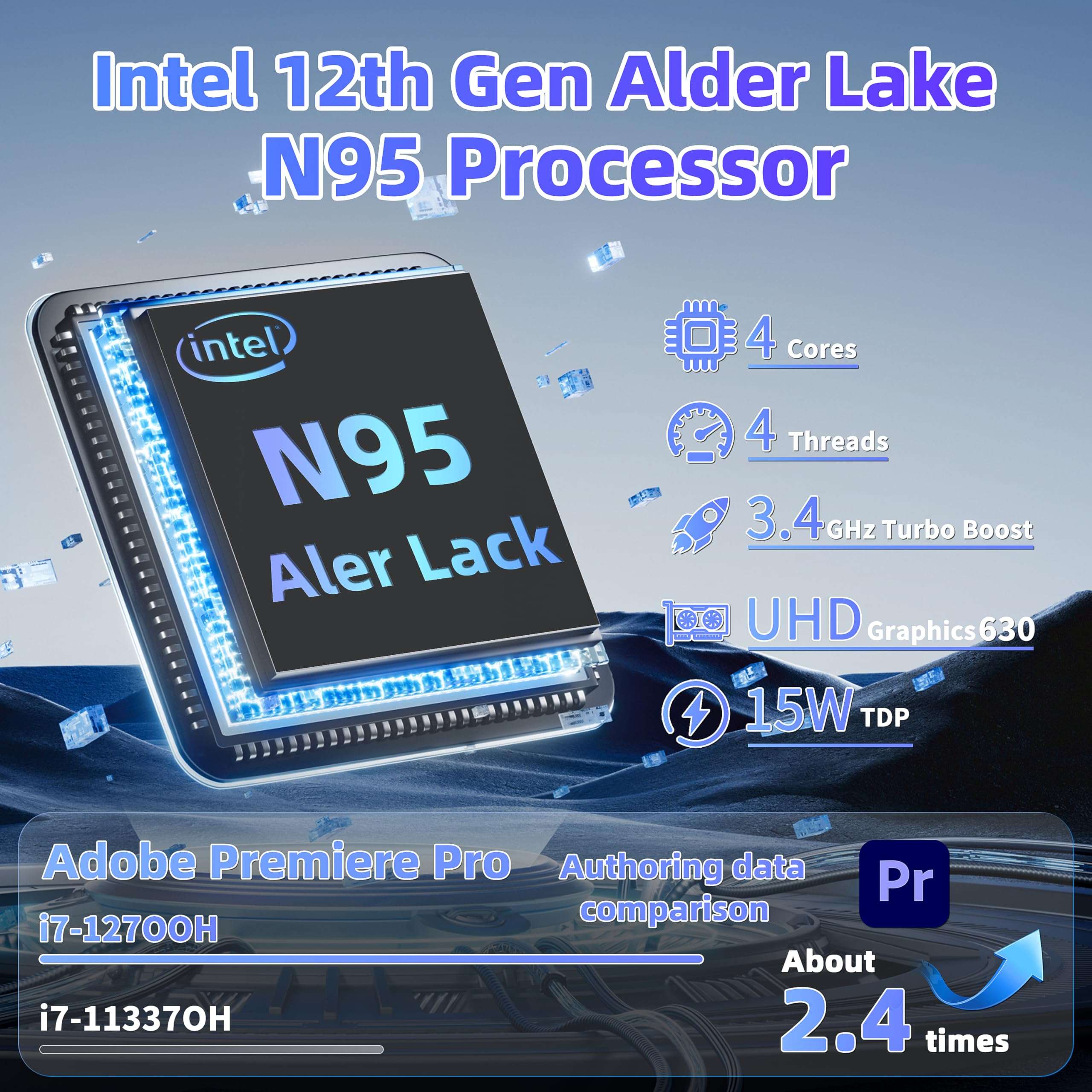 Rumtuk 2-in-1 Laptop Convertible Tablet with Win 11/Office 2019, 14'' 2.2K Touchscreen, Magnetic Suspension Keyboard, 12th Alder Lake-N95, 16GB RAM, 1TB SSD, Webcam, Cooling Fan, Type-C (16G+1T) 3