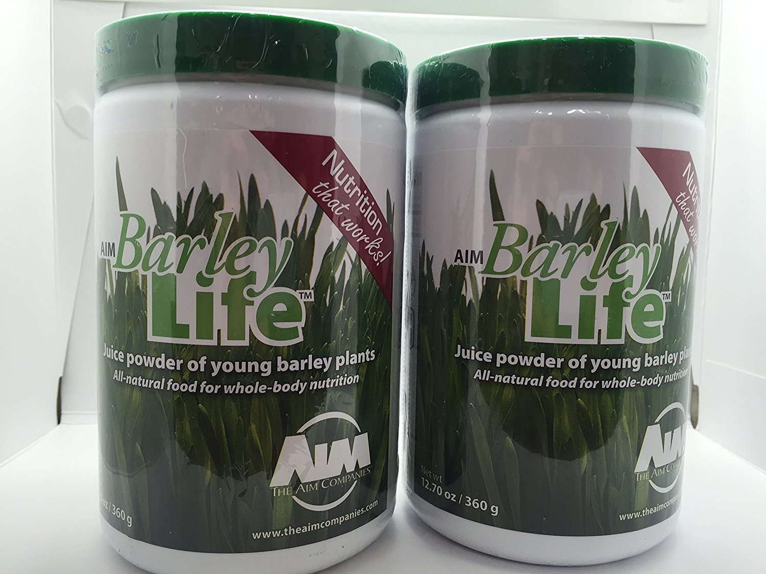 AIM BarleyLife - Family Size (12.7 oz) Barley Grass Powder (2) 1