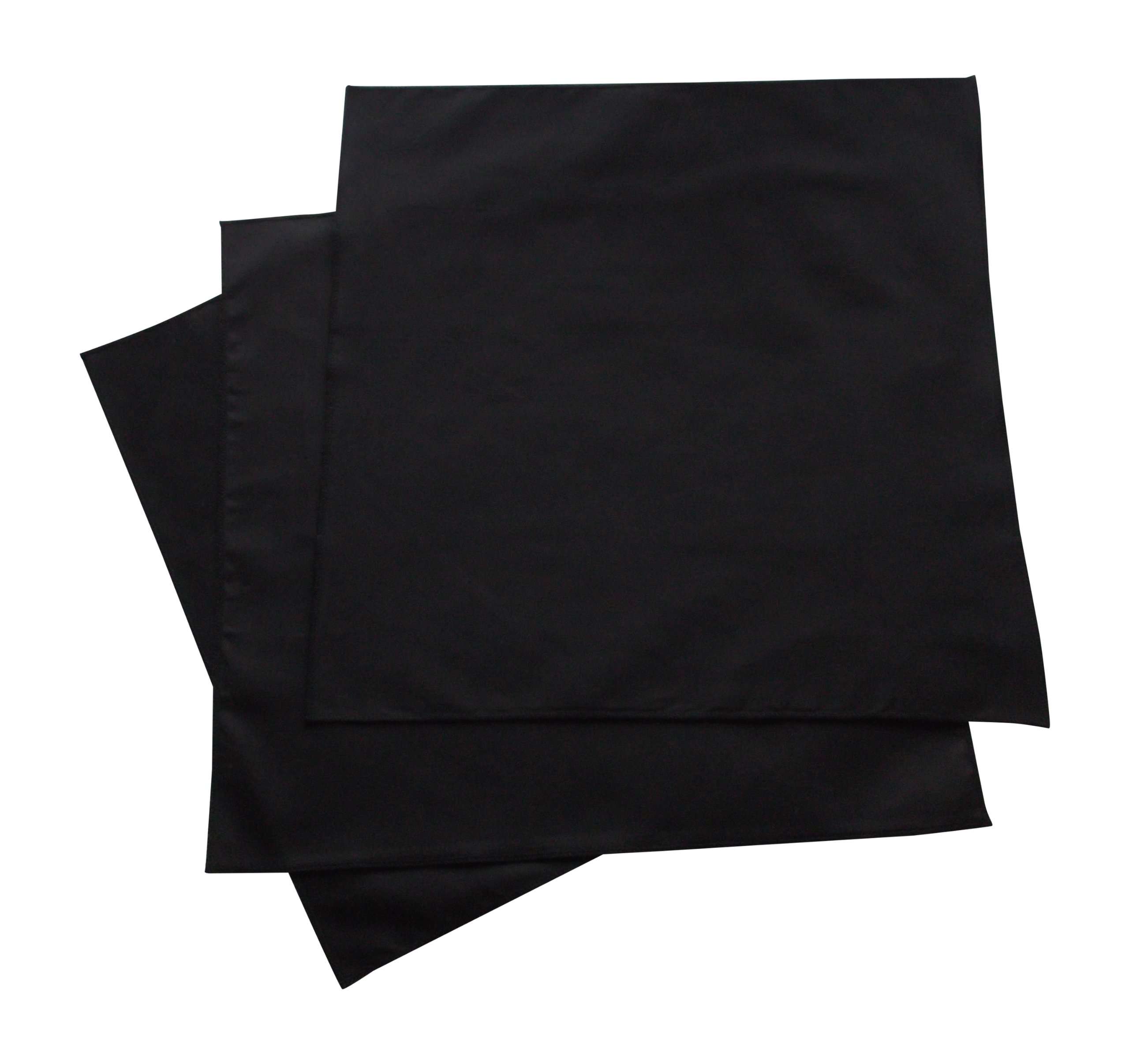 The Organic Handkerchiefs Company Set of Organic Cotton Handkerchiefs, Medium, Black