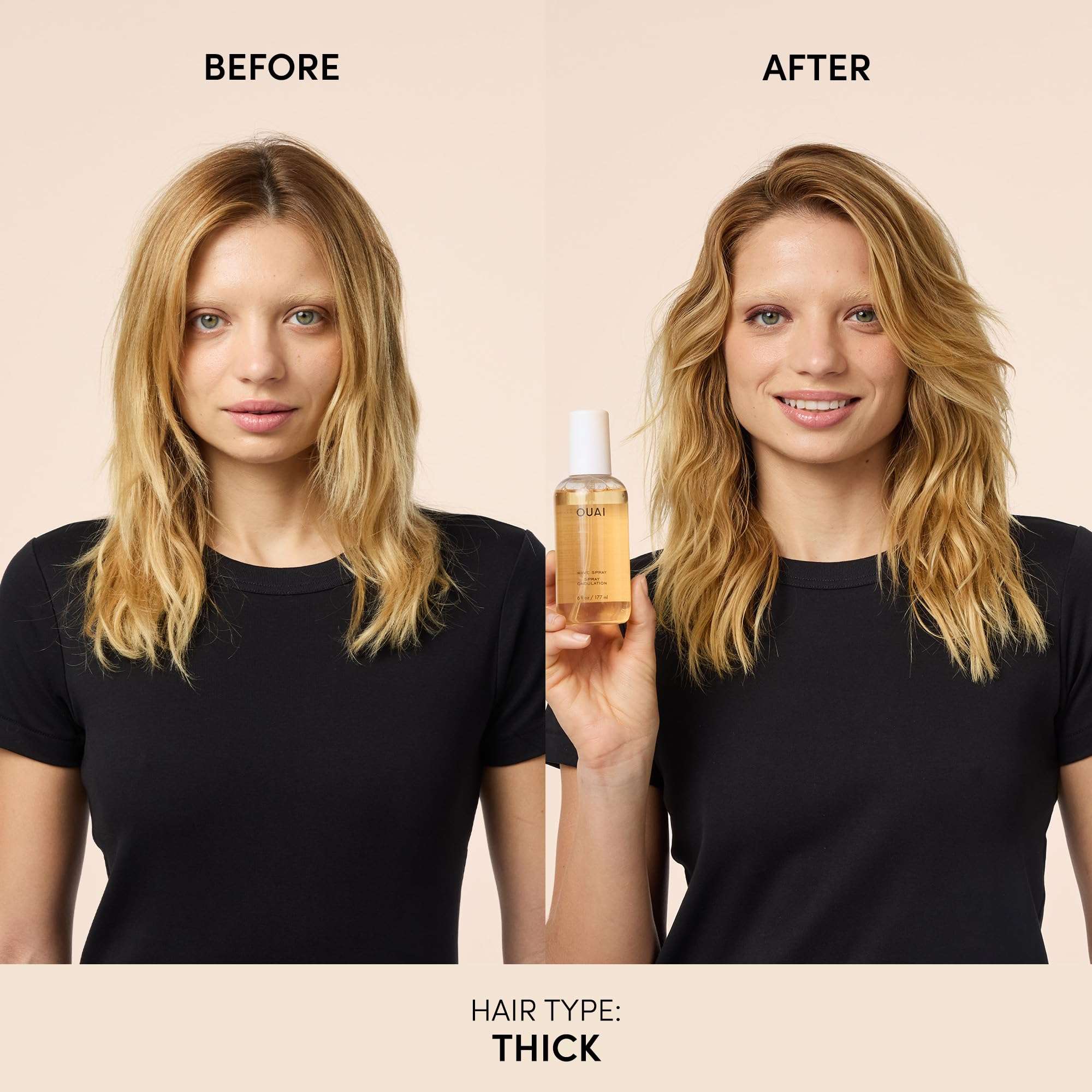 OUAI Wave Spray - Texture Spray for Hair with Coconut Oil & Rice Protein - Adds Texture, Volume & Shine for Beach Waves - Paraben Free, Safe for Color & Keratin-Treated Hair (6 fl oz) 4