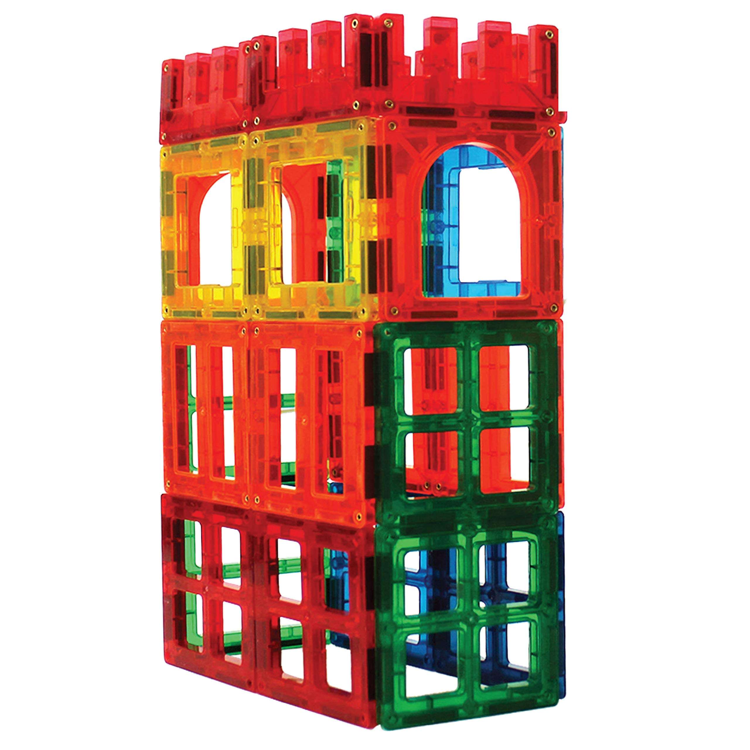 Shapemags 24 Piece Set Magnet Building Tiles Magnetic Blocks - Windows and Doors Accessories Building Kit, Award Winning STEM Toy, Educational 3D Construction Blocks Set 5
