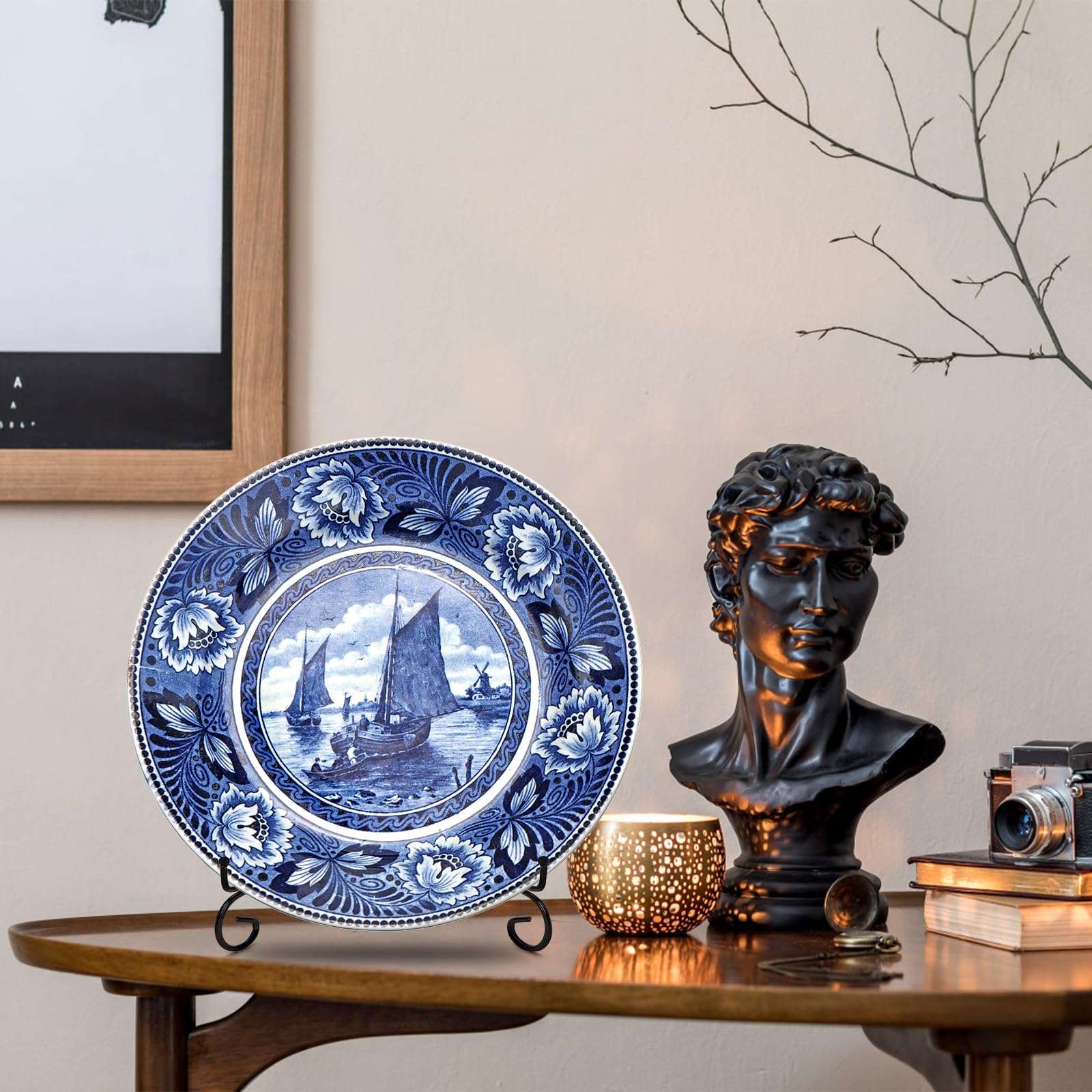 Jucoan 2 Pack 15 Inch Iron Display Stand, Large Black Easel Plate Holder Stand for Displaying Pictures Frame, Plates, Books Arts, Home Decor 4