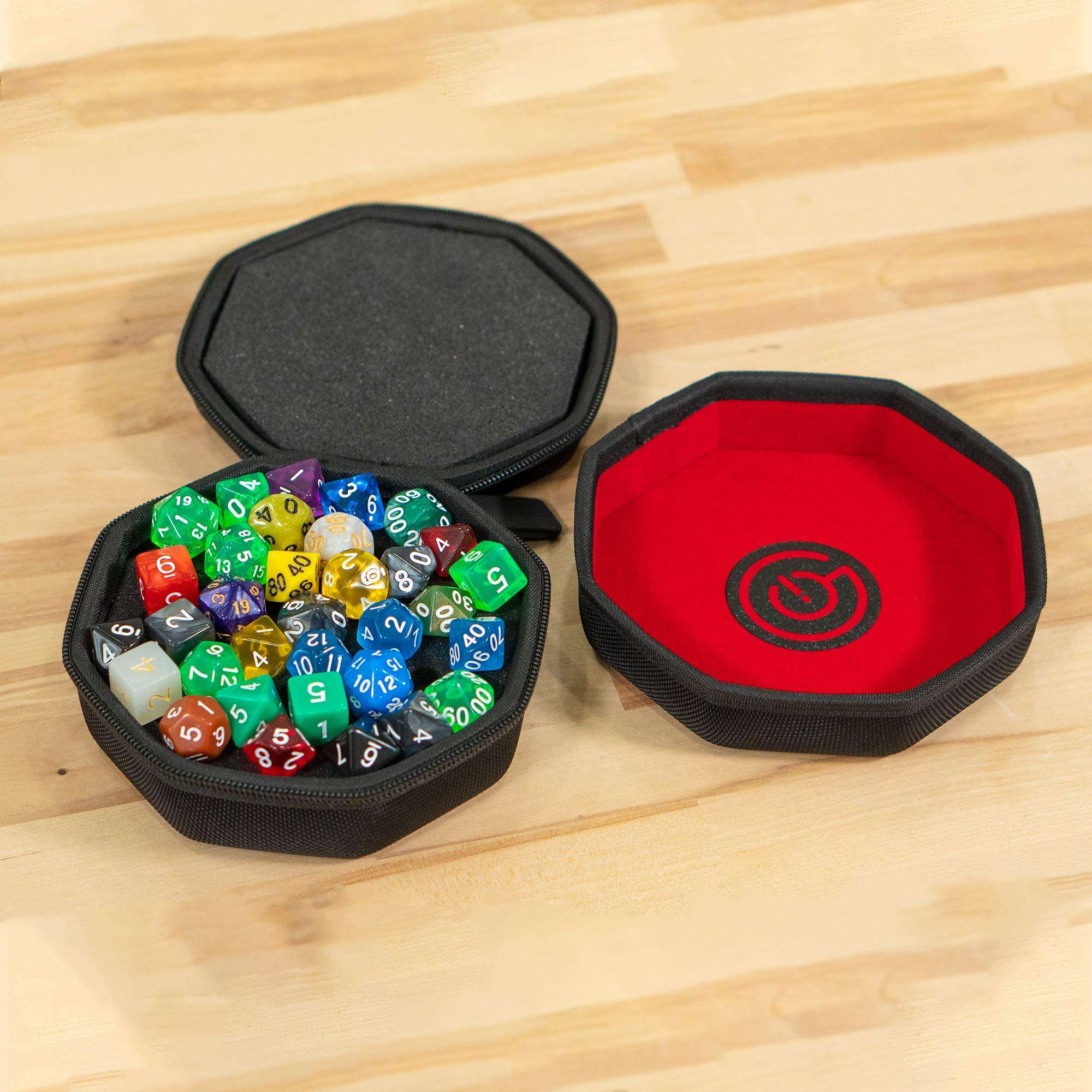 GEEKON Protective Dice Case with Foam Padding and Nesting Felt Dice Tray for Board Games and RPGs - Holds up to 75 dice! (Black) 4