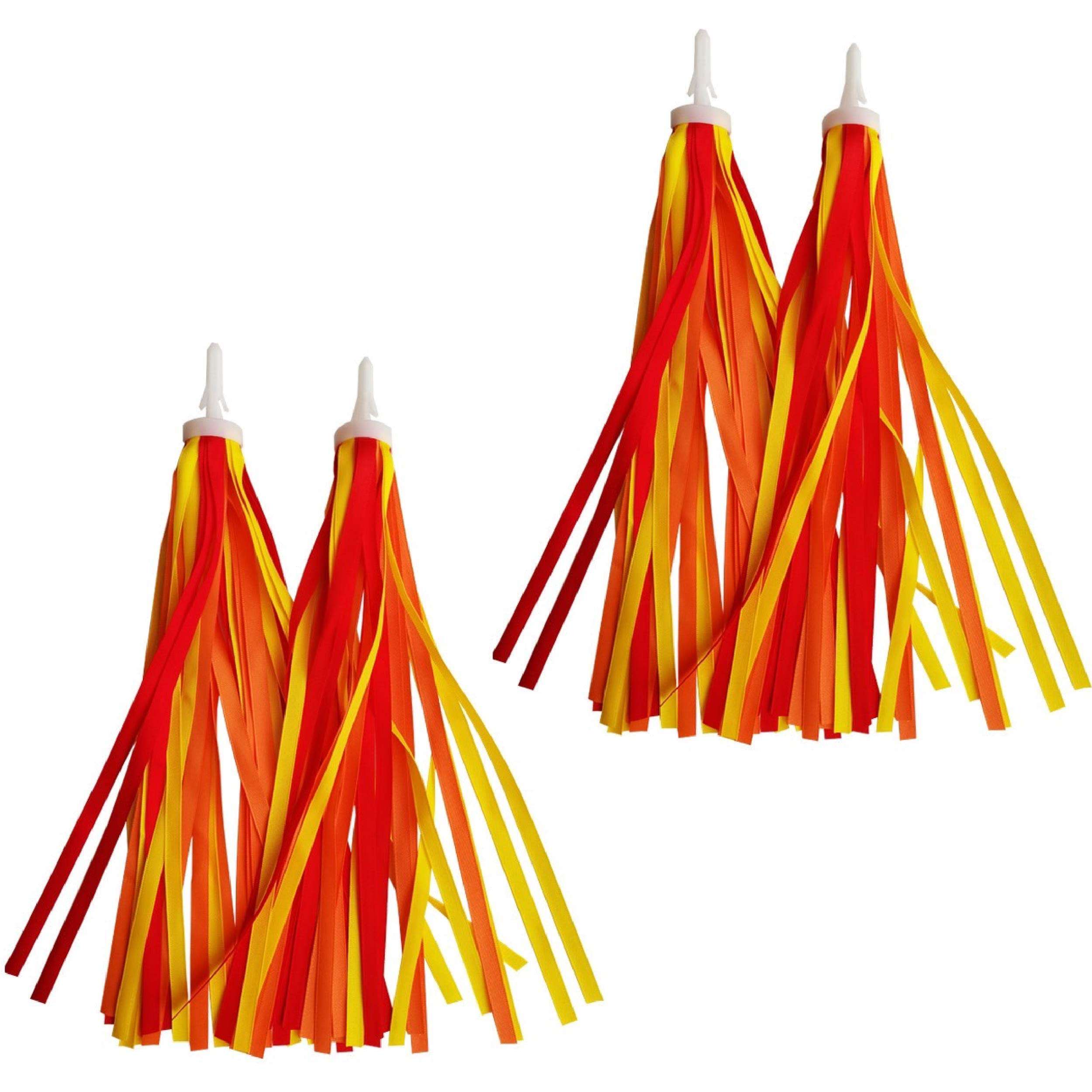 ABSOAR Cycling Colorful Bike Streamers Girls Boys Kids Bicycle Tassel Ribbon Handlebar Scooter Streamer 2 Pairs, Little Sunshine 1