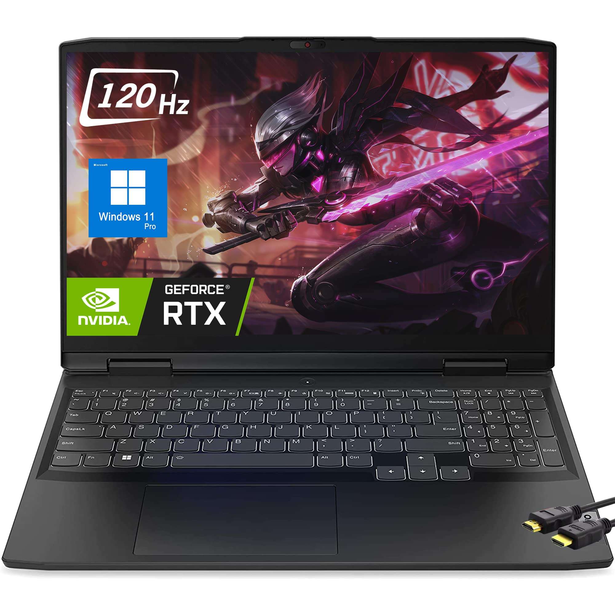Lenovo Ideapad 3i 15.6" 120Hz FHD IPS Gaming Laptop, 12th Gen Intel Core i5-12500H(Beats i7-11800H), RTX 3050 Graphics, 8GB DDR4 RAM, 512GB SSD, Backlit KB, HDMI Cable, Win 11 Pro, Grey 1