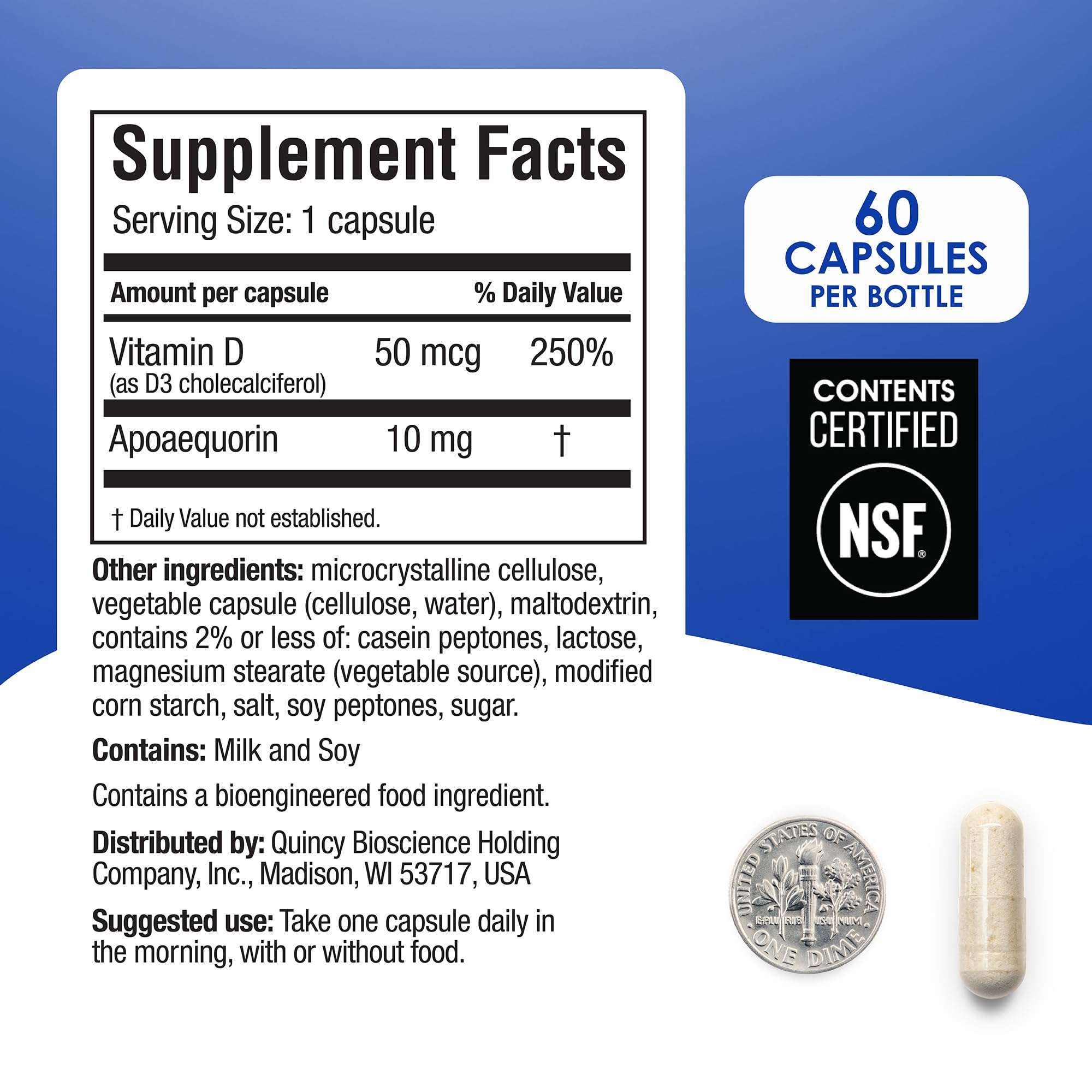 Prevagen Regular Strength - 120 Capsules (4 Month Supply) | Formulated for Your Brain | 10mg of Apoaequorin Plus Vitamin D3 with 7-Day Pill Minder 3