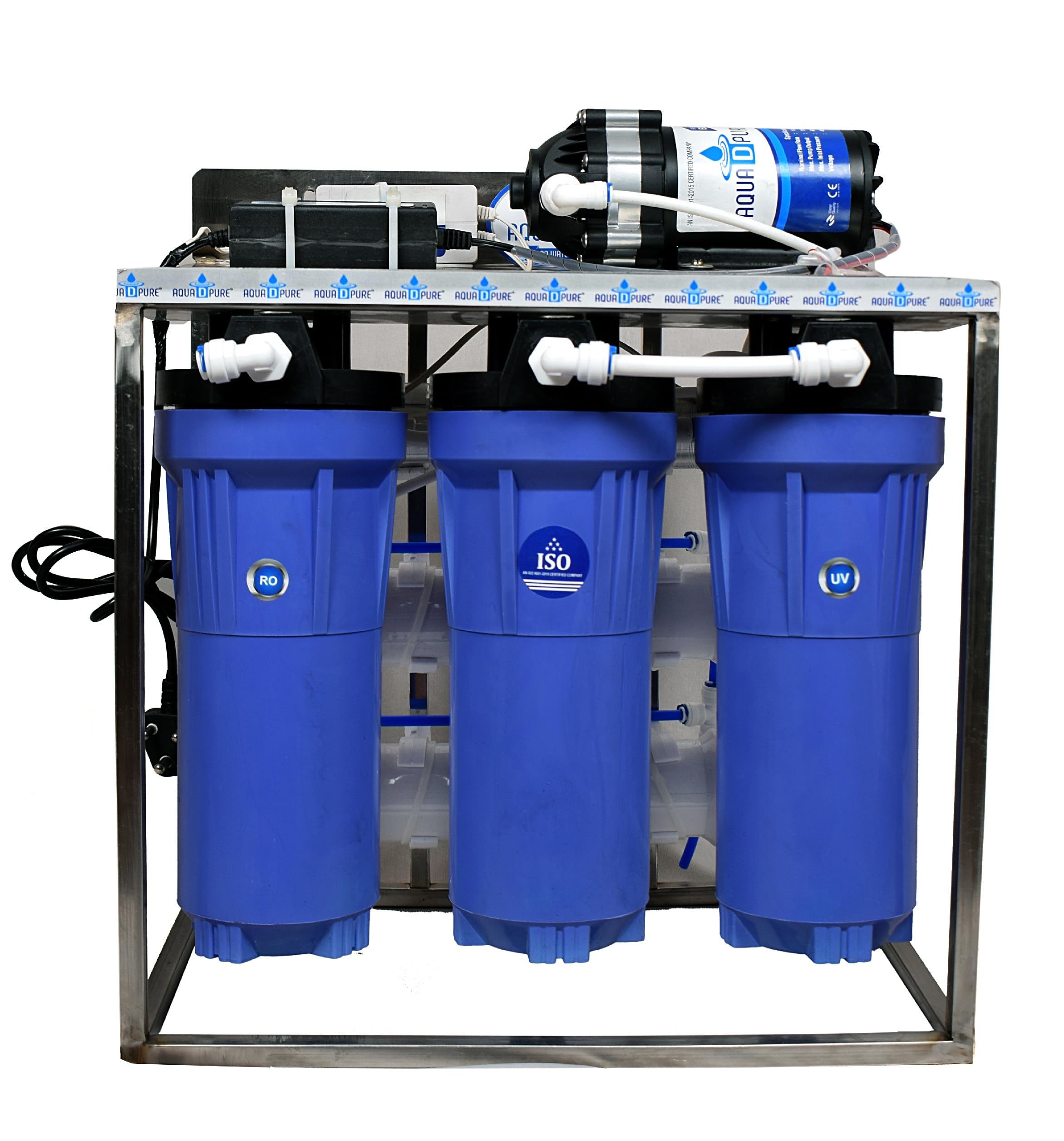 AQUA D PURE 25 Lph Commercial Ro Water Purifier Plant 25 Litre Per Hour With Auto Shut Off And Tds Adjuster, Blue