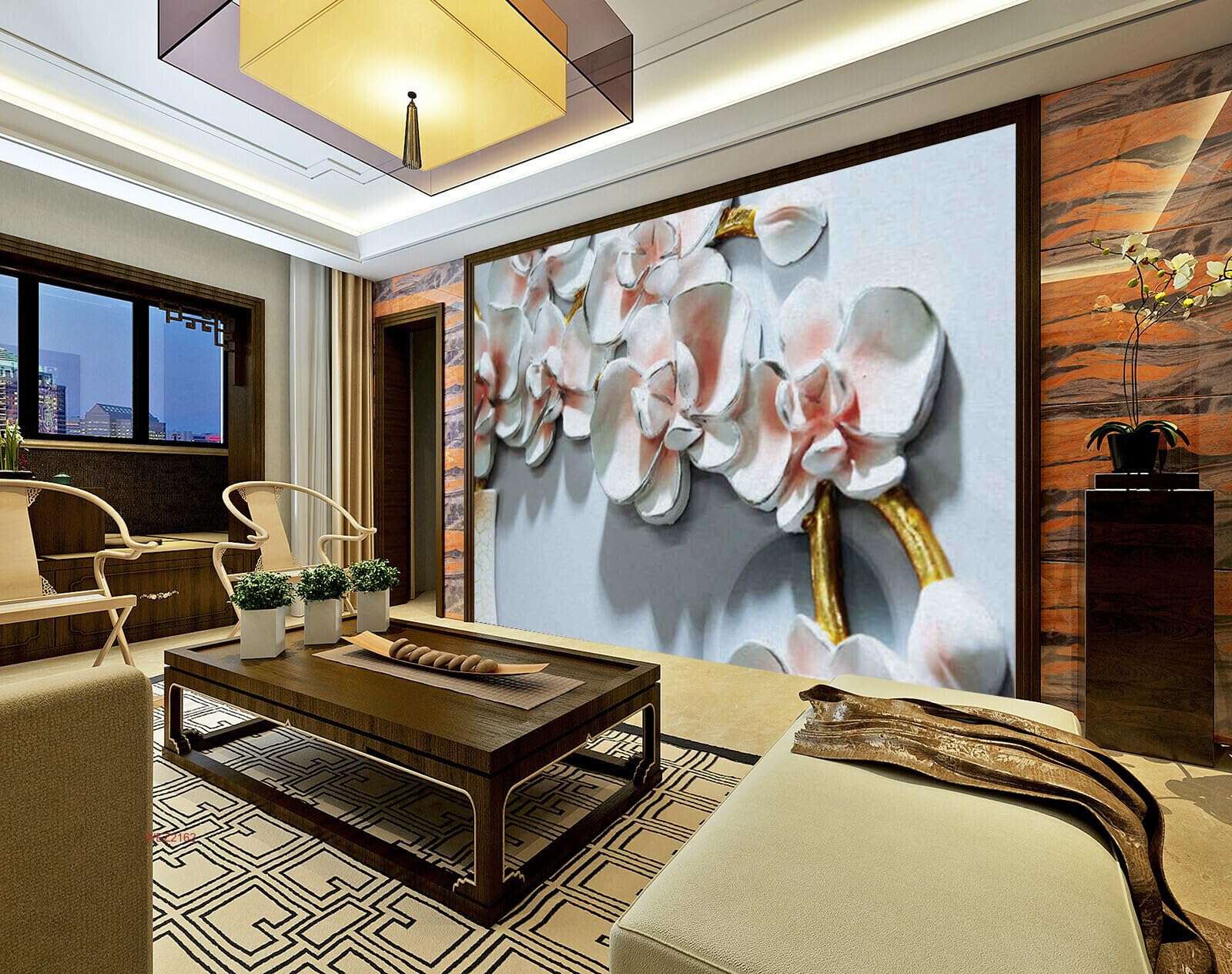 Wall26 - WEZ2162 Decorative Rose Heyday Rise Flowers Beautiful Cosmetic HD 3D Wall Sticker[8 ft x 6 ft] / [244 cm x 183 cm] 5