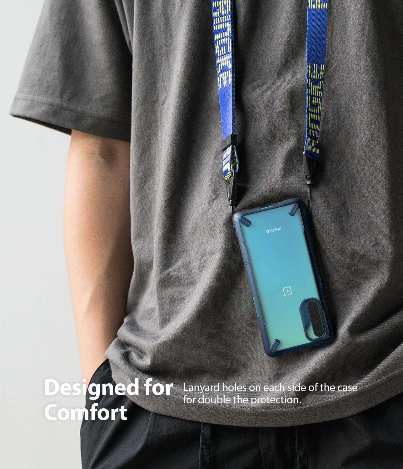 Ringke Fusion X Case Designed for OnePlus Nord (2020) - Space Blue 6