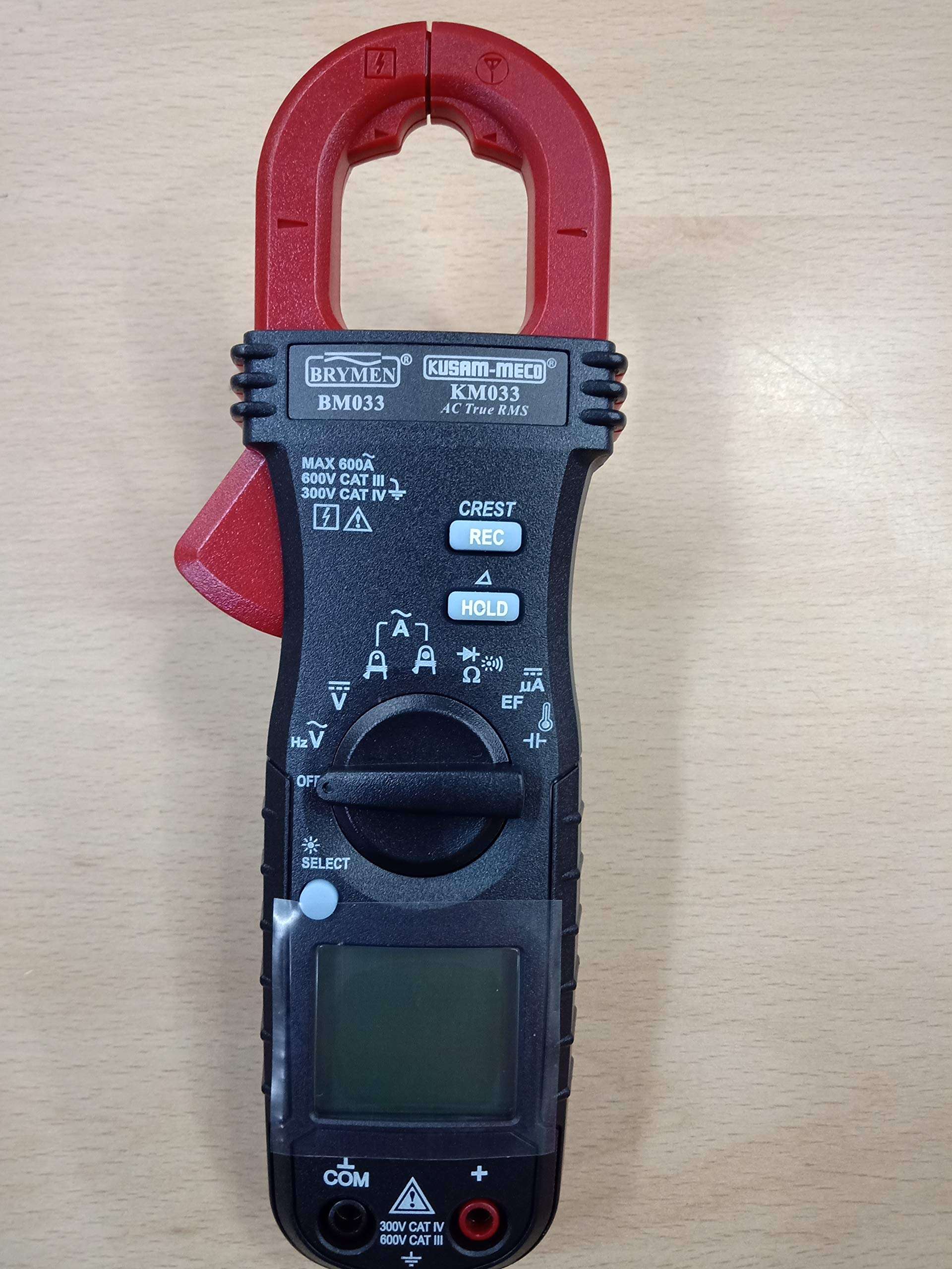 Kusam Meco KM-033 3-5/6 Digits 6000 Counts upto 600Amp for AC True RMS Digital Clampmeter with EF-detection