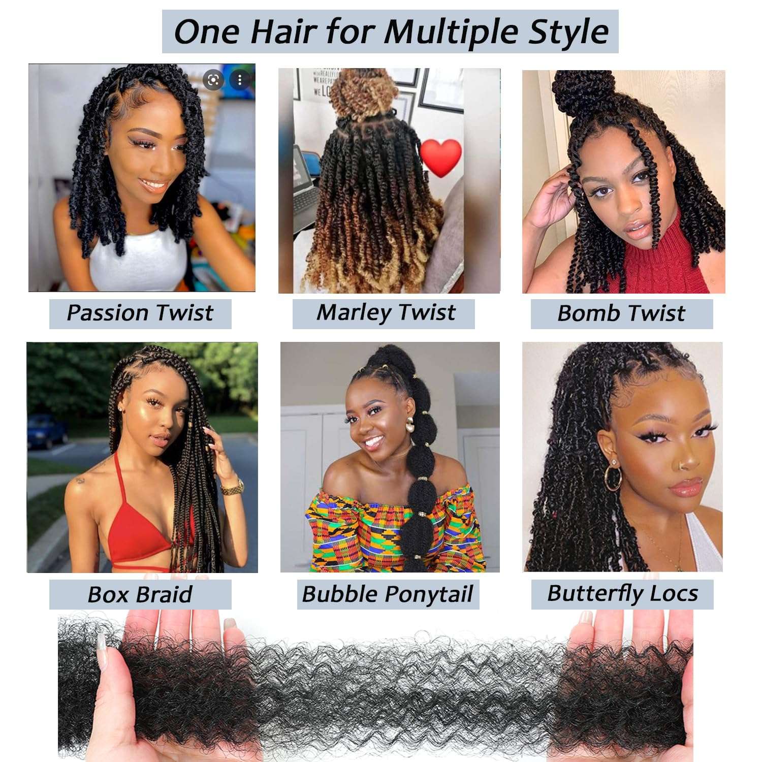 Parceria 30 Inch Springy Afro Twist Hair 8 Packs Marley Twist Braiding Hair Pre-fluffed Spring Twist Hair Afro Twist Hair Marley Hair for Faux Locs (30 Inch (Pack of 8), T1B/30/27# Marley Twist) 6
