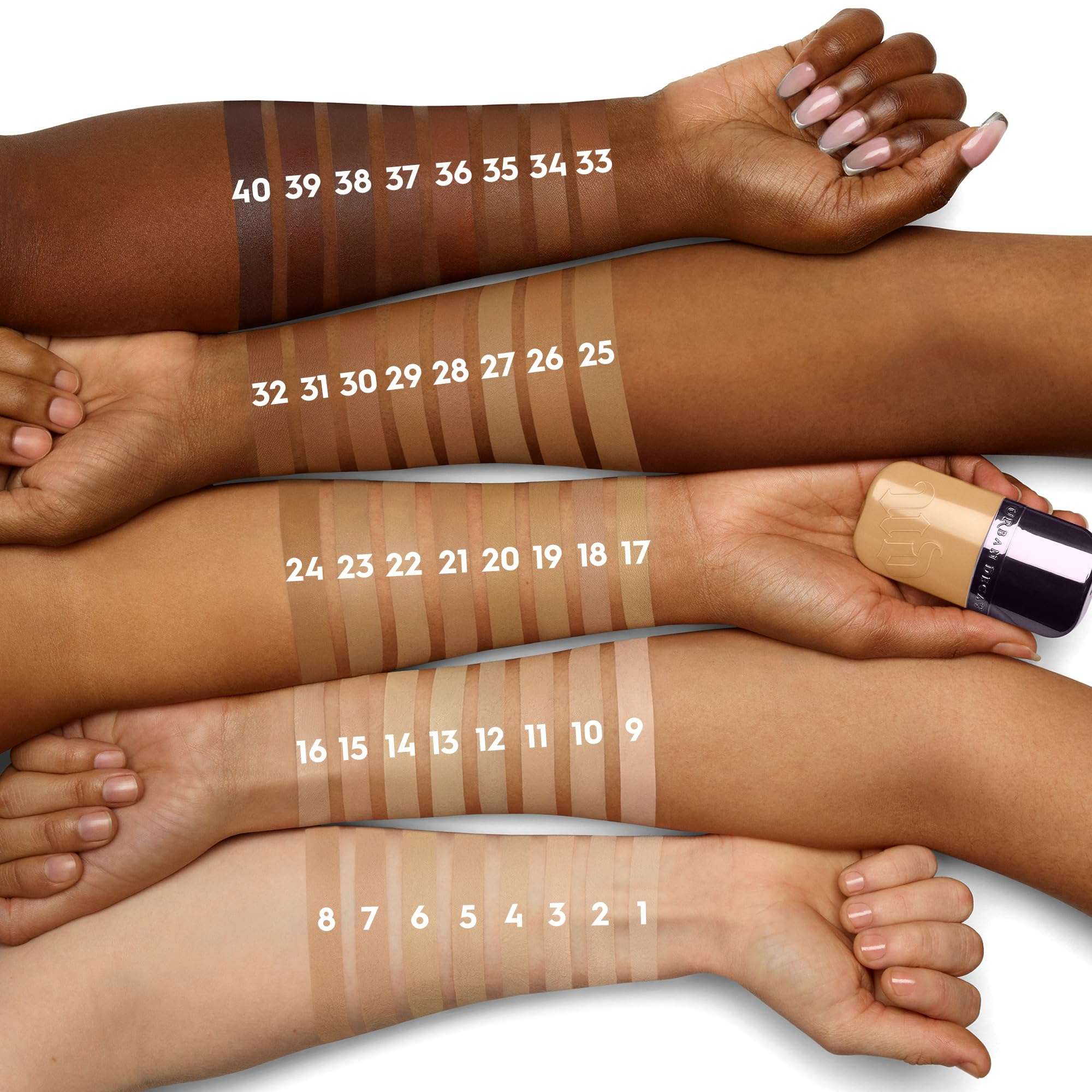 Urban Decay Waterproof Natural Matte Foundation & Setting Spray Bundle - Face Bond Foundation (13 Light Medium Cool) Medium Coverage - All Nighter Waterproof Setting Spray (4 Fl Oz) Smudge-Proof Wear 5