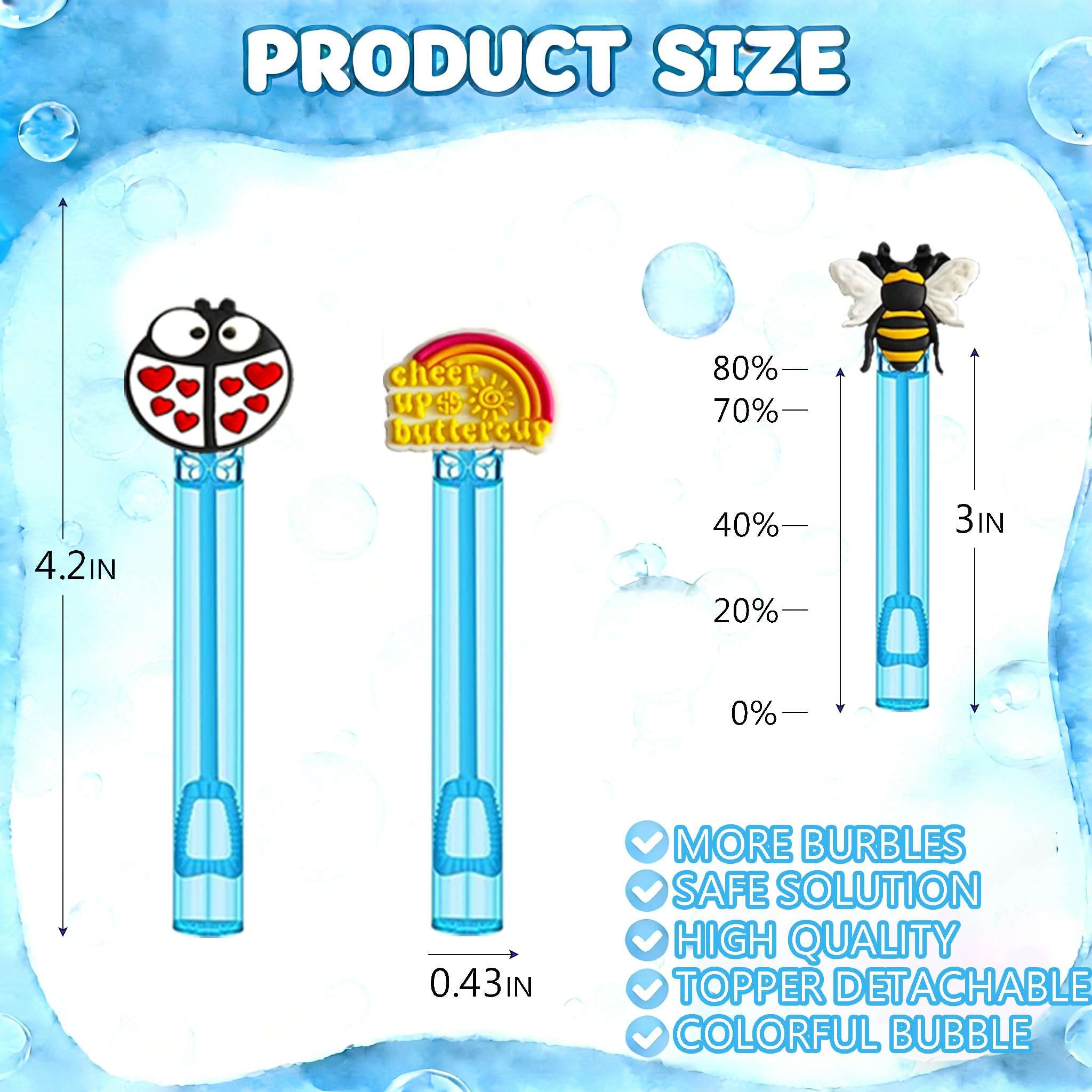 20-Pack Insect & Garden-Themed Bubble Wands – Assorted Designs (Butterfly, Bee, MOM) Party Favors, Goodie Bag Stuffers & Piñata Fillers for Garden Birthdays, Mother’s Day Gatherings & Backyard Picnics 3