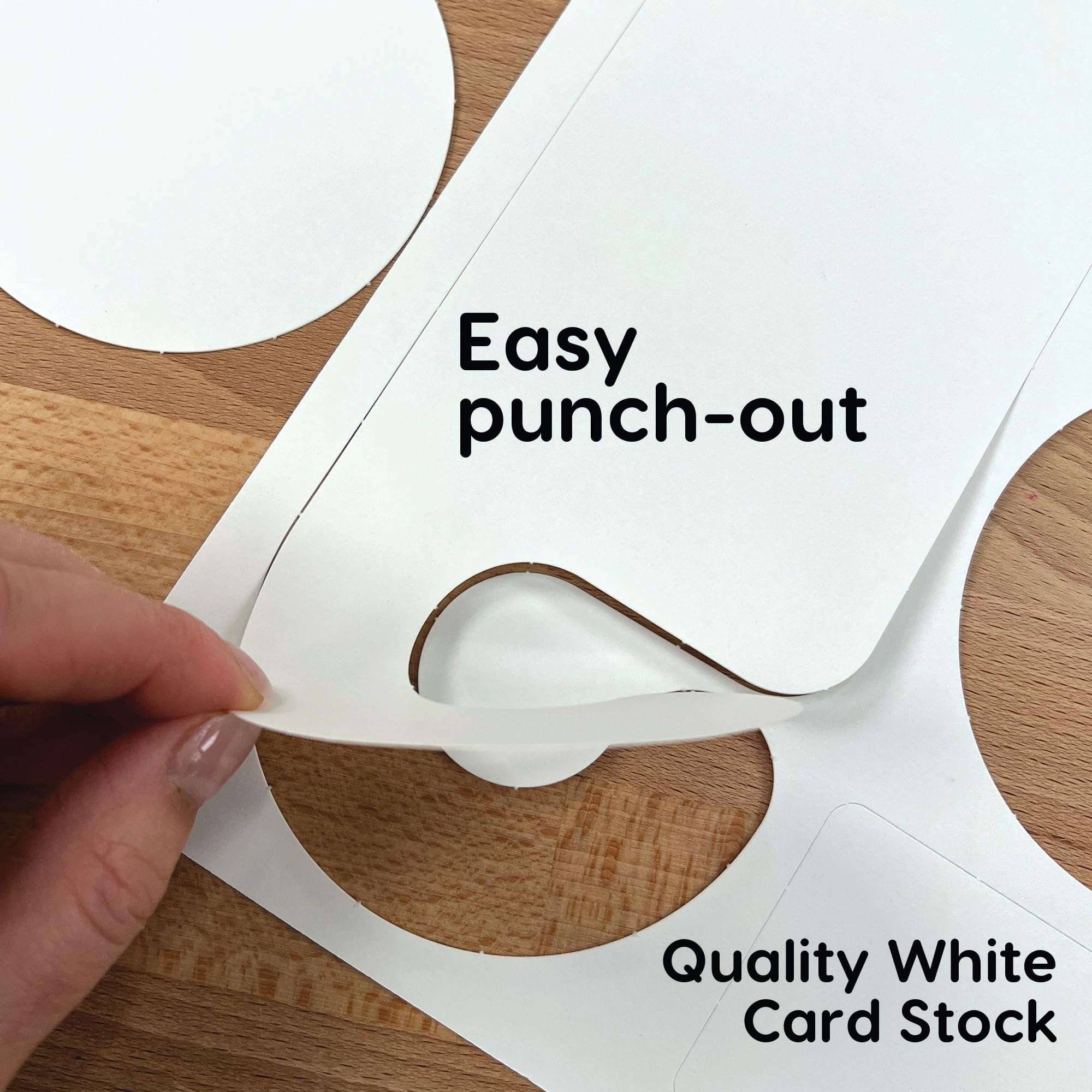 FreshCut Crafts DIY Craft Cutouts 100 PCS Blank Bookmarks, Door Hangers, Gift Tags, White, US Made Card Stock Punch Out Paper Craft Cutouts 6
