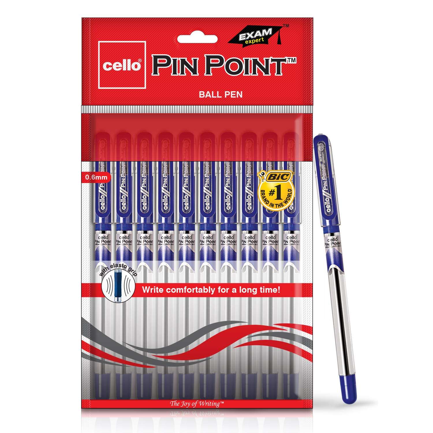 Cello Pinpoint Ballpoint Pens - Blue (Pack of 10) ColourUp Oil Pastels-12 Shades 3