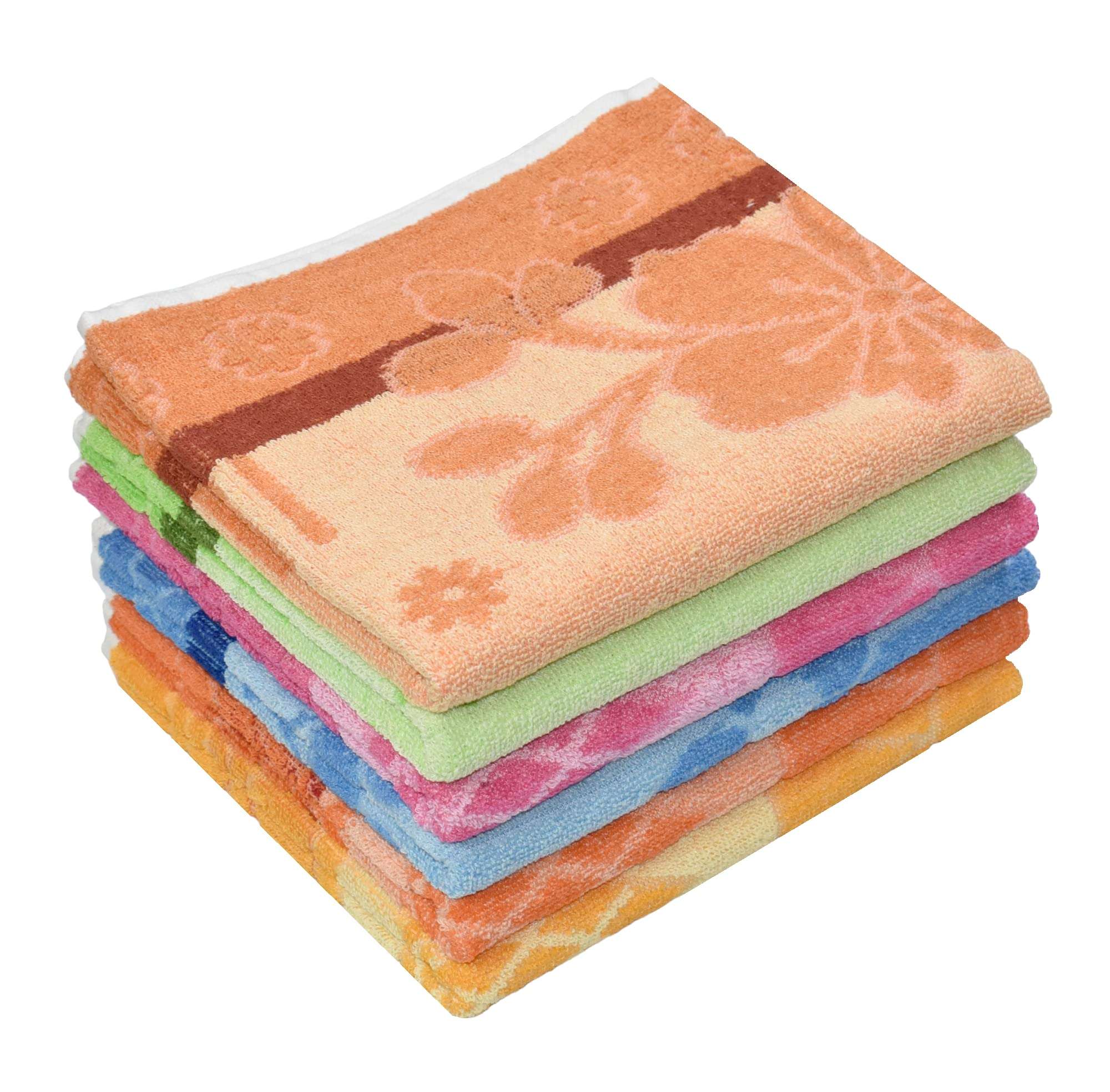 TUNI MANI 100% Cotton 500GSM Turkish Hair/Hand Towel Multicolour/Size: 17" x 35" inches / 43cm x 90cm (Pack of 6) 3