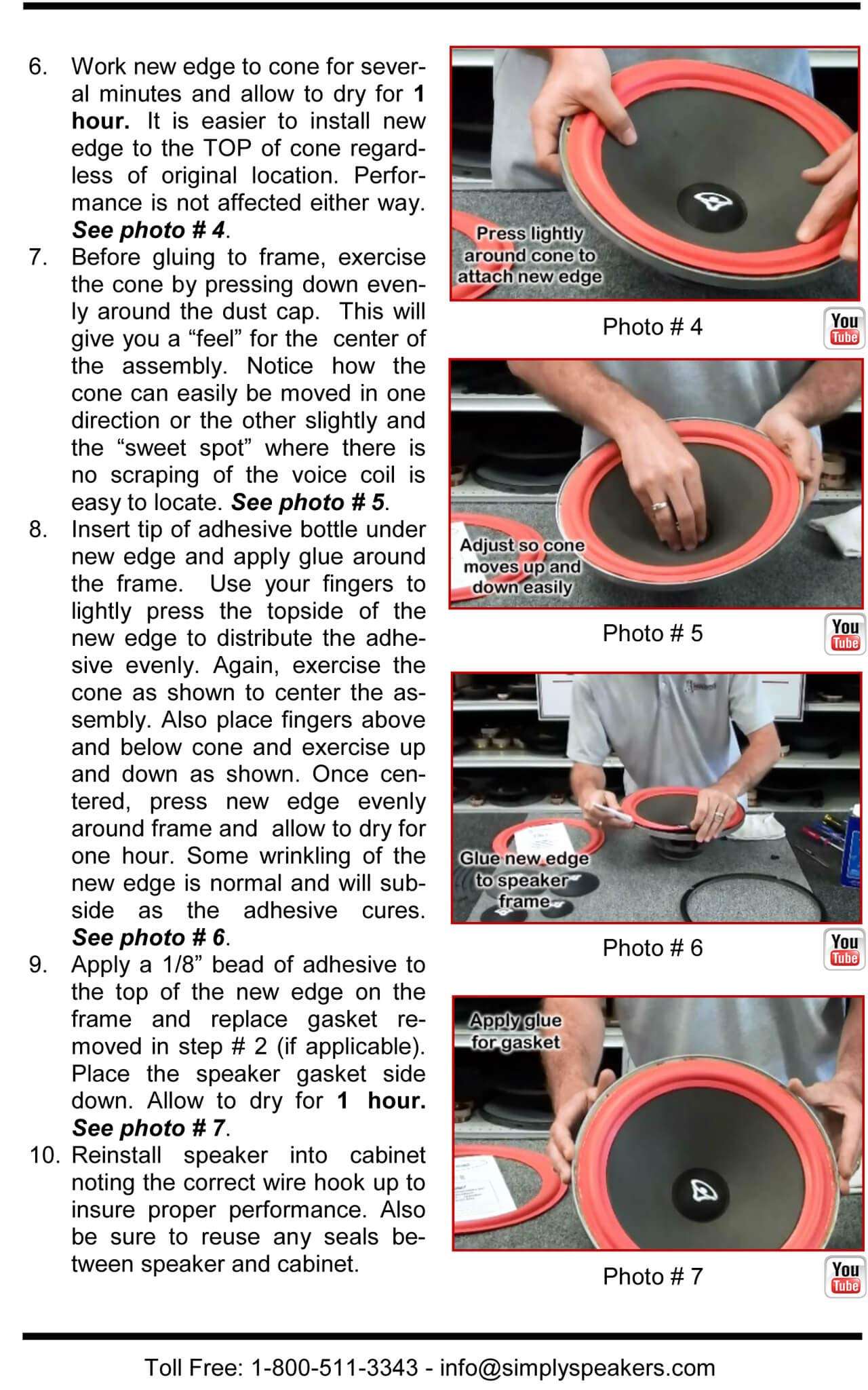 JL Audio 12" Single Foam Speaker Repair Kit, 12W6v2-D4, FSK-12JLv2-1 (Single) 6