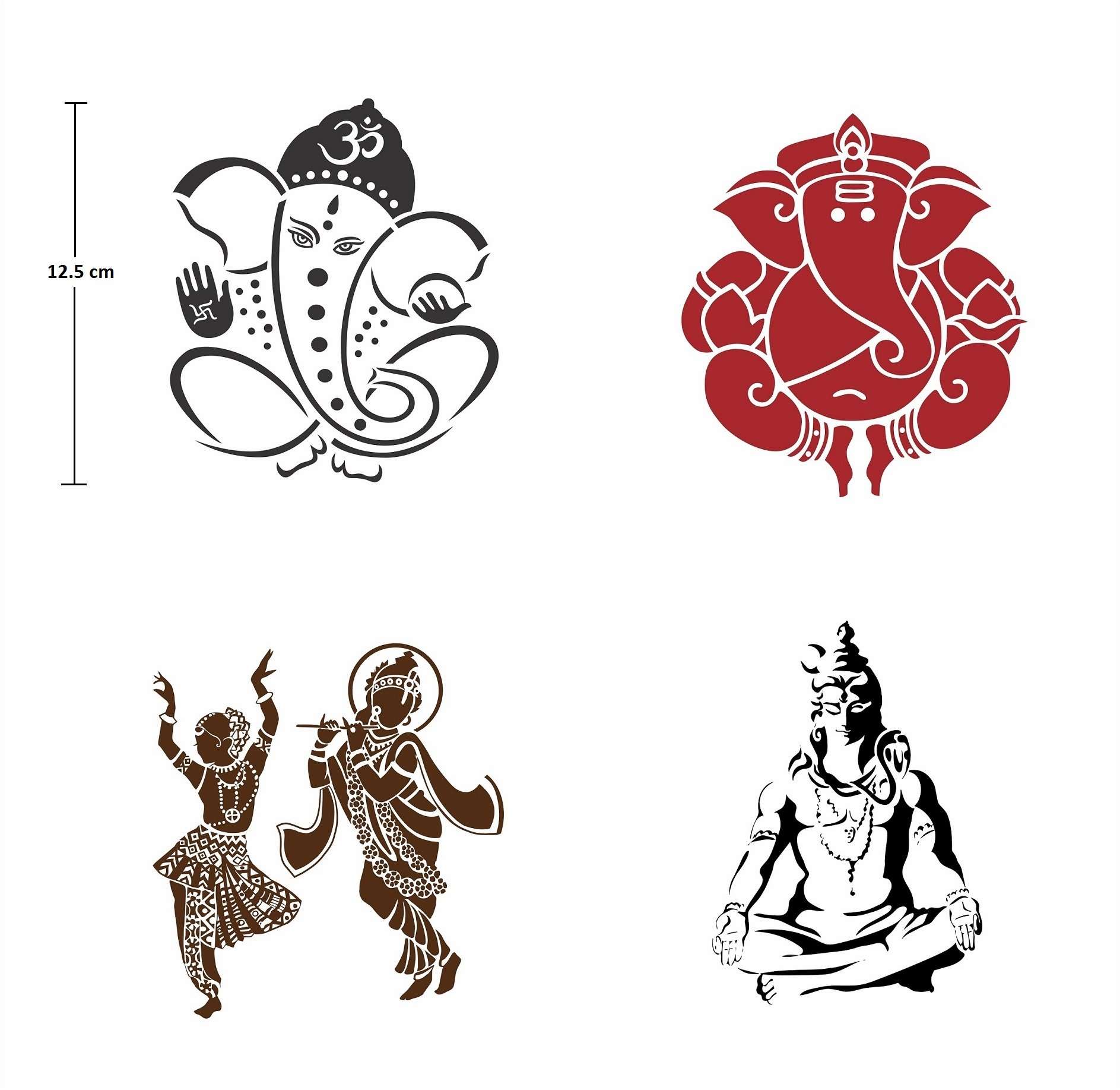 Asmi Collections God Stickers for Car, Bike, Scooter etc. 3