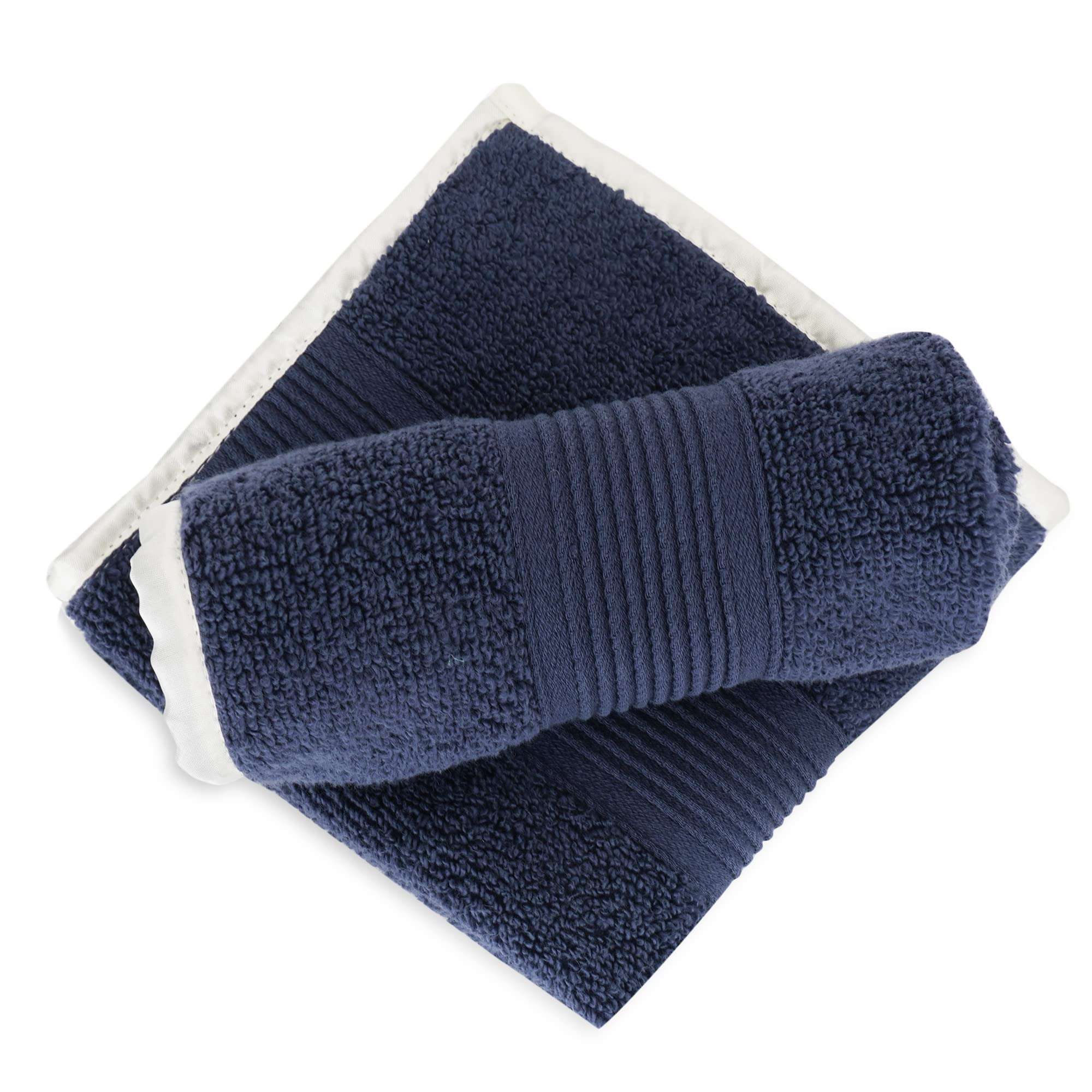 Lush and Beyond, 500 GSM Face Towel Set of 2 | 100% Cotton |Ultra Soft, Absorbent & Quick Dry Towel for Gym, Pool, Travel, Spa and Yoga, Size 12x12 inches (Blue_P) 3