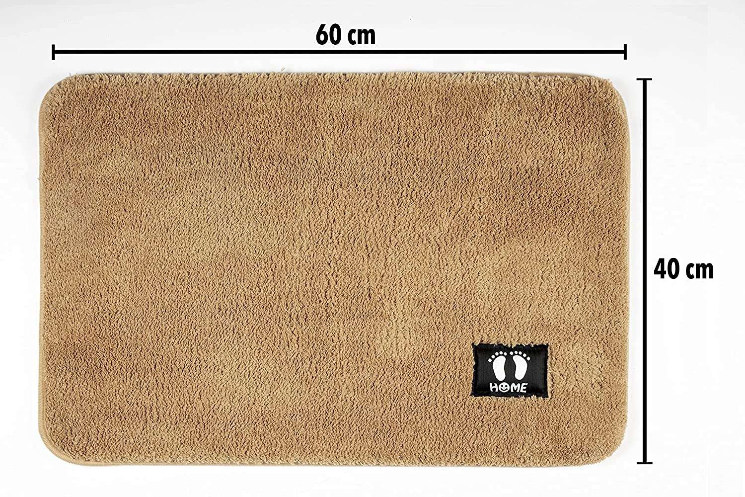BluBasket Anti-Slip Bath Mat, Bathroom Rug, Floor mat Suitable for Kitchen, Bedroom and Bathroom, Water Absorbent,Machine Washable (Camel)(40 x 60 cm) 2