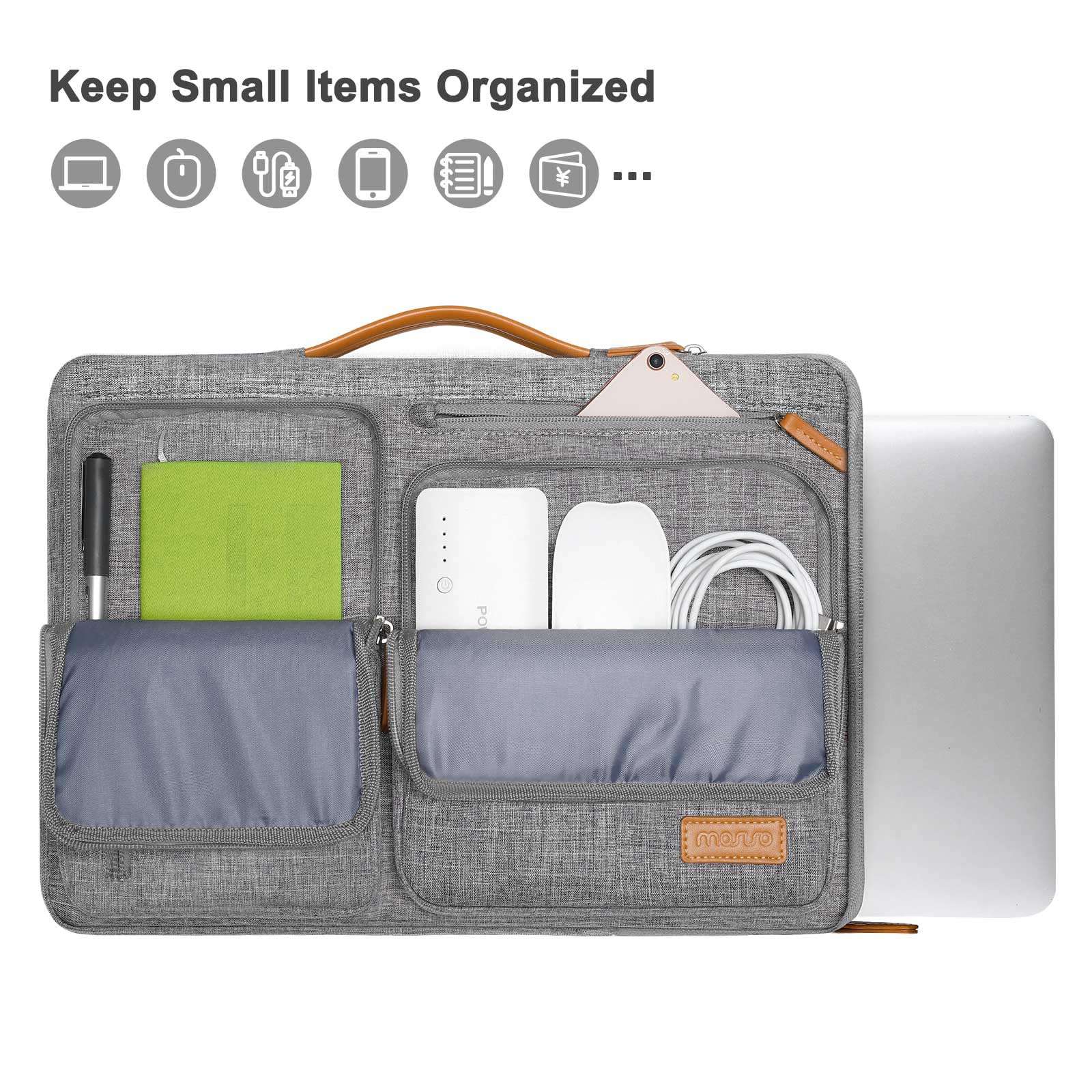 MOSISO Compatible with MacBook Air 13 inch Case 2022, 2021-2018 Release A2337 M1 A2179 A1932, Plastic Hard Shell&Keyboard Cover&Screen Protector&Storage Bag&Bag with Pockets&Handle, Rock Gray&Gray 5