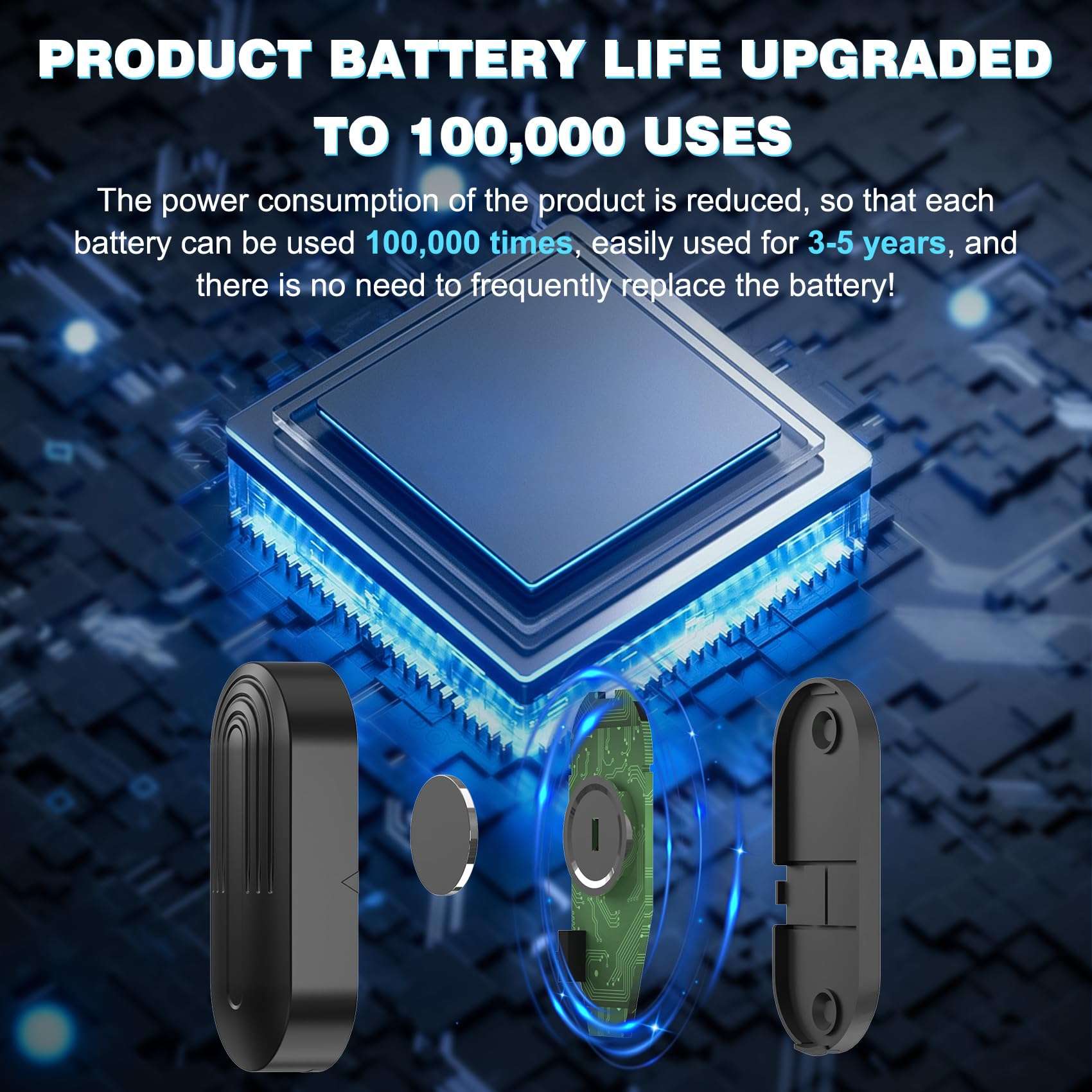 SanJie Door Chime, Wireless Door Chimes When Door Open Entry for Business/Home/Office/Store (500ft Range 26 Chimes Adjustable Volume) 3