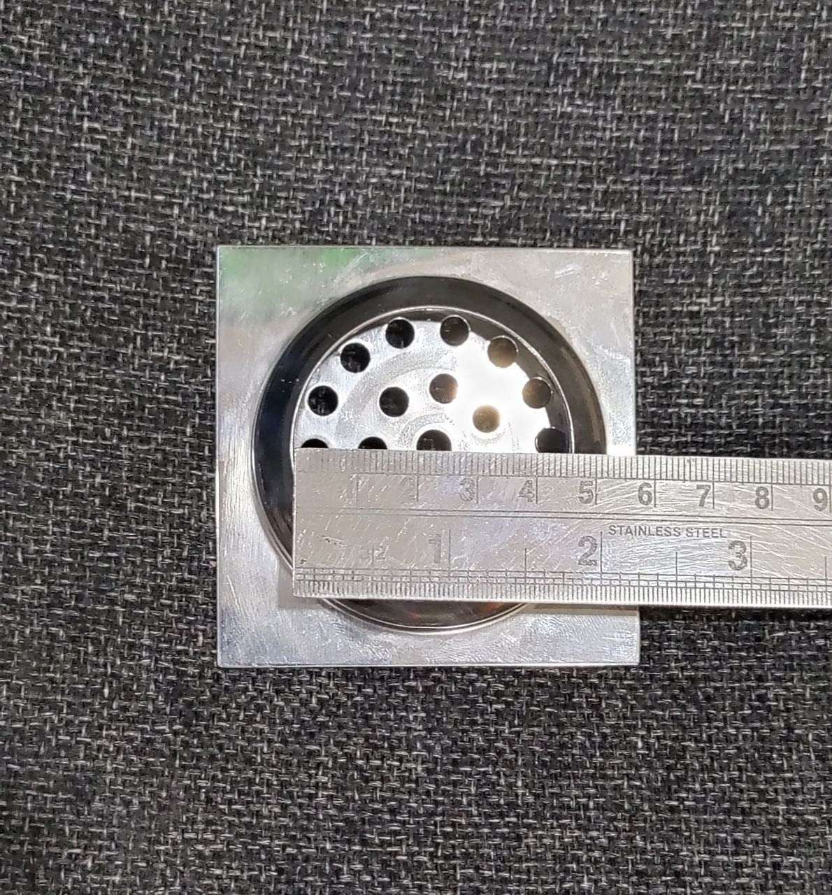 Vida Bath 304 Grade Stainless Steel Popup Floor Drain (75mm x 75mm, 3 inch x 3 inch, 7.5cm x 7.5cm, 48mm Outlet, Without Cockroach Trap) 6