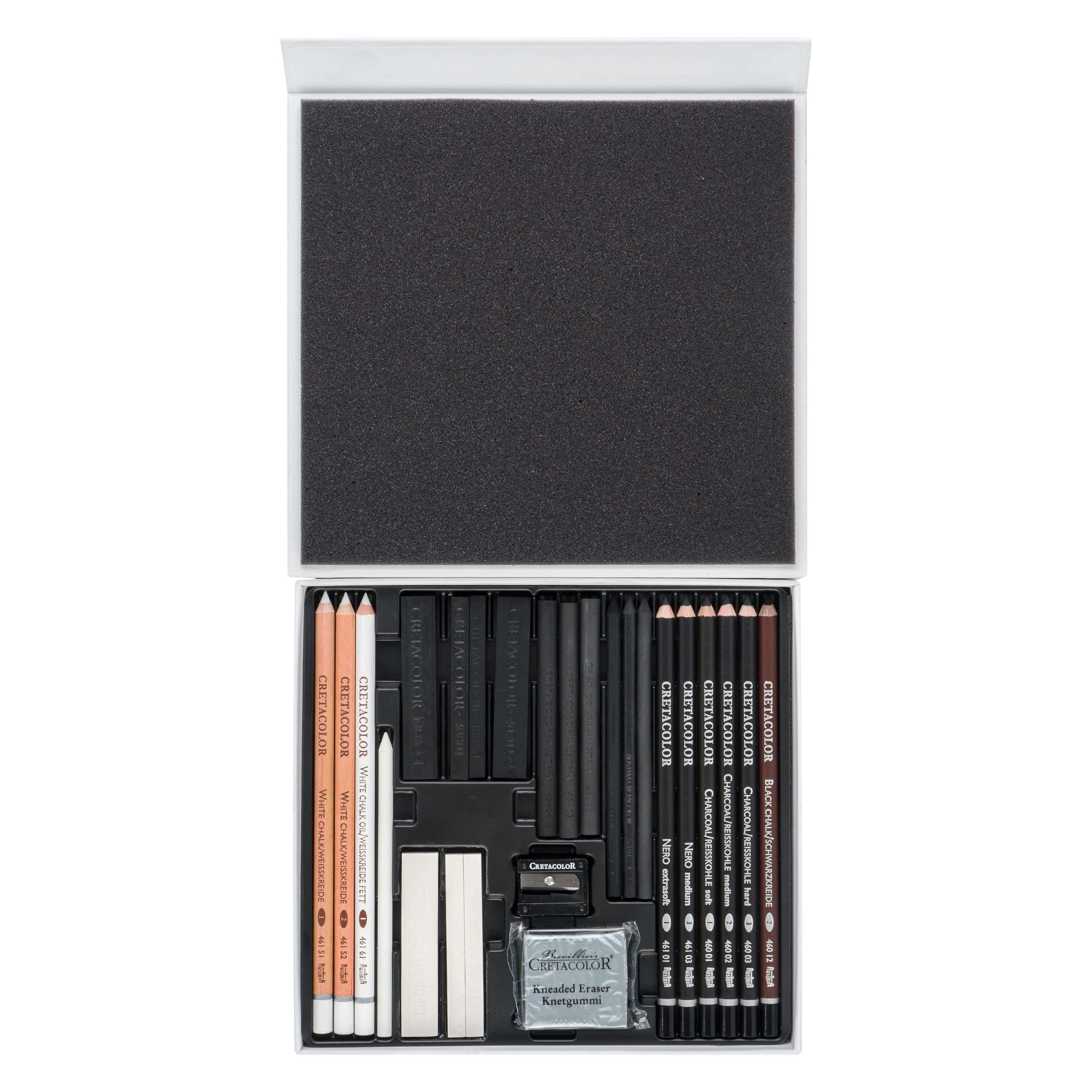 Cretacolor Black & White Drawing 25-Piece Set, Multi 5