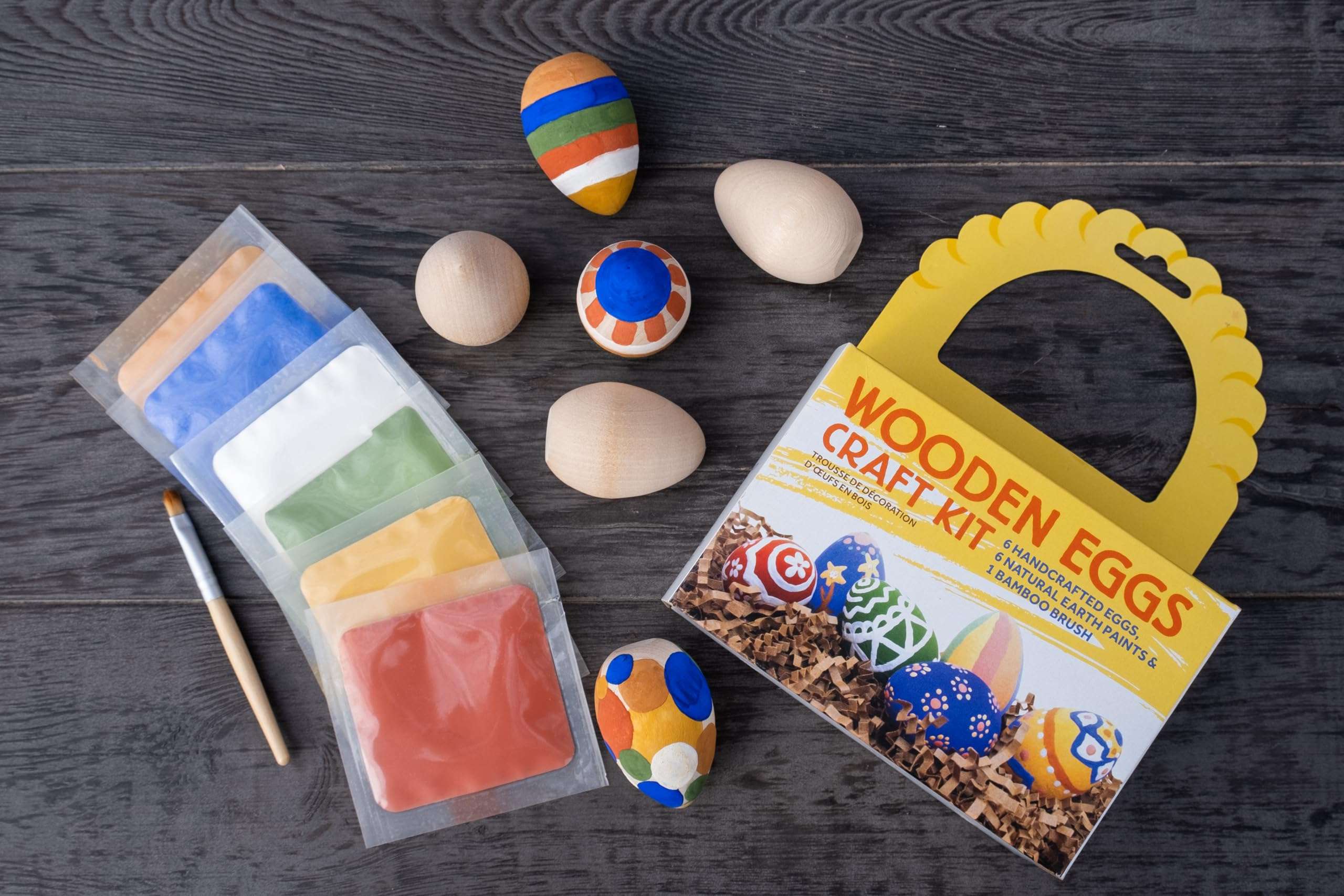 Natural Earth Paint Egg Dye Kit and Wooden Egg Kit - Non-Toxic and Eco-Friendly - Double The Easter Fun! 5