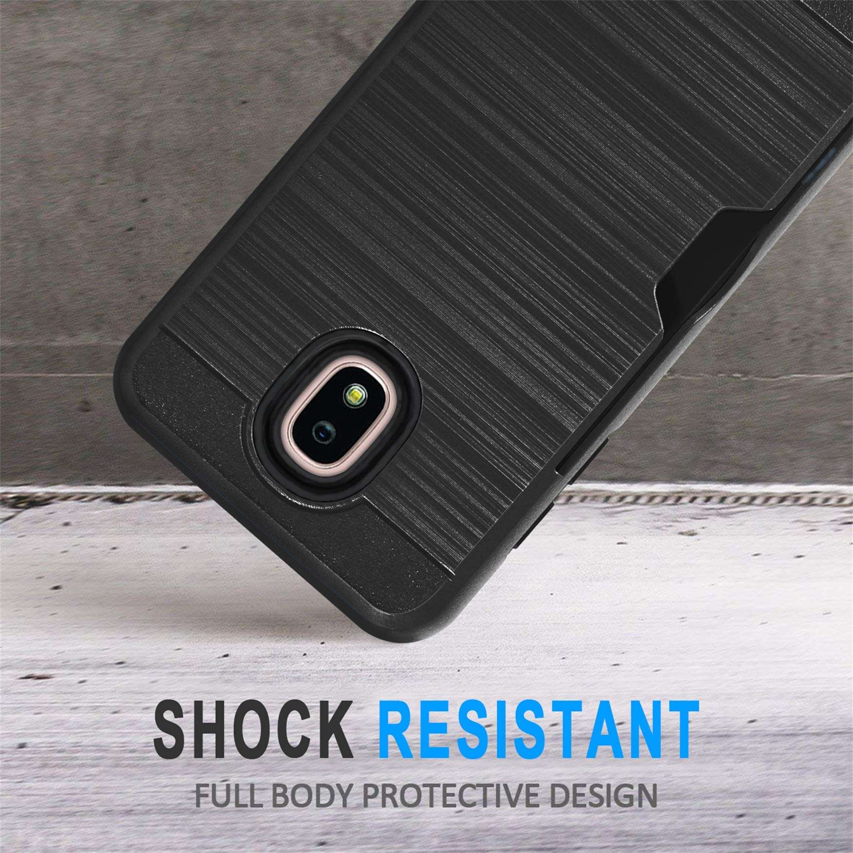 Casekey Samsung Galaxy J3 Orbit Case/J3 2018 Phone Case/J3 Aura/J3 Star/J3 TOP/J3 Express Prime 3/Amp Prime 3/J3 Achieve Case w Screen Protector Dual Layer Hybrid Hard Protective Cover,Rosegold 5