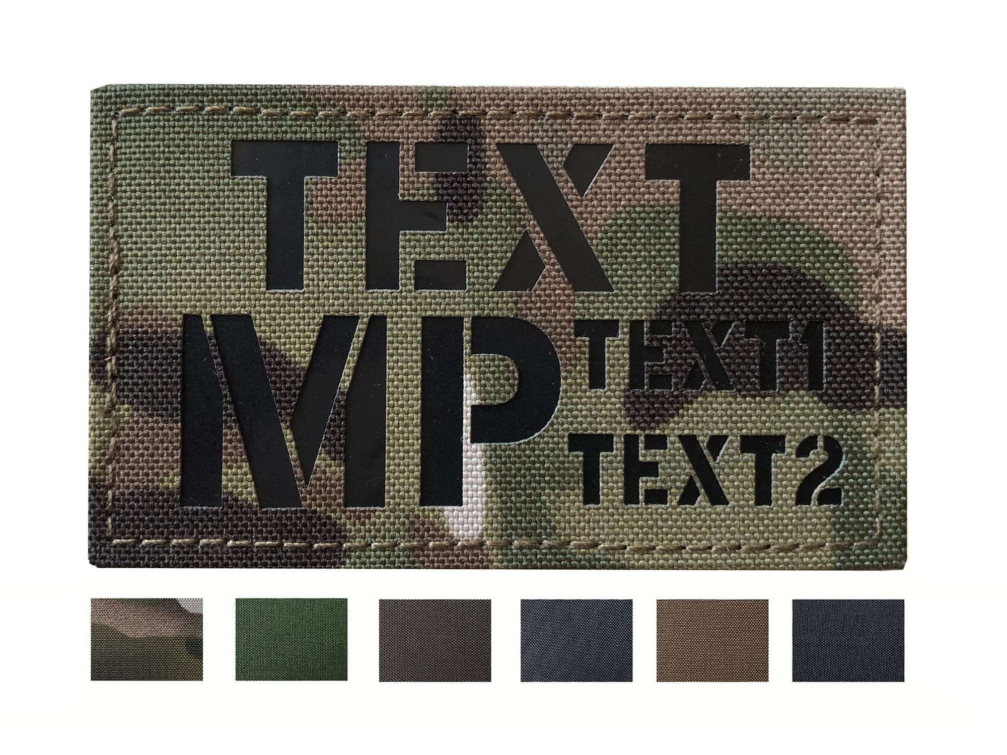 SUVIYA Custom 3.5x2 Inch Infrared IR Military Police Patch Blood Type callsign Patch US American IR Flag Patch(MP) 1