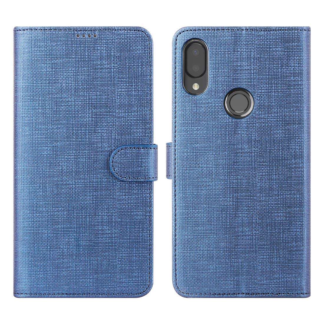 Feitenn Alcatel 3V Case 2019, Alcatel 3V Flip Case 2019, Slim Folio Cover Kickstand Credit Card Slots Holder Magnetic Closure Bumper Shockproof PU Leather Soft TPU Shell Alcatel 3V 2019 - Blue 1