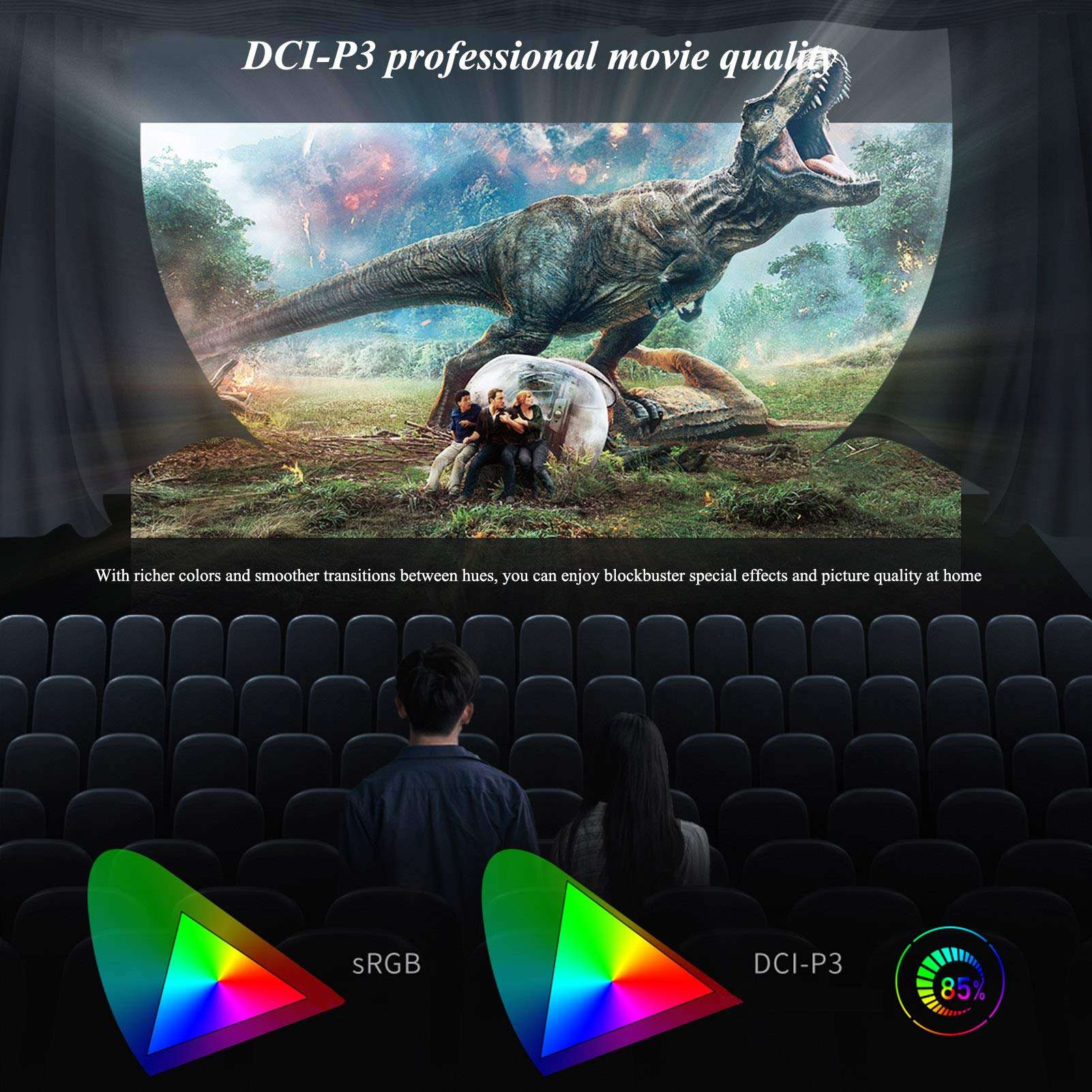 ZZYH 24" 144Hz IPS Monitor - 1920 * 1080, 1ms, FreeSync, HDMI, DisplayPort, VGA, Filter Blue Light, No Flicker, Ultra-Narrow Bezel Computer Curved Display Screen, Suitable for Xbox, PS4 6