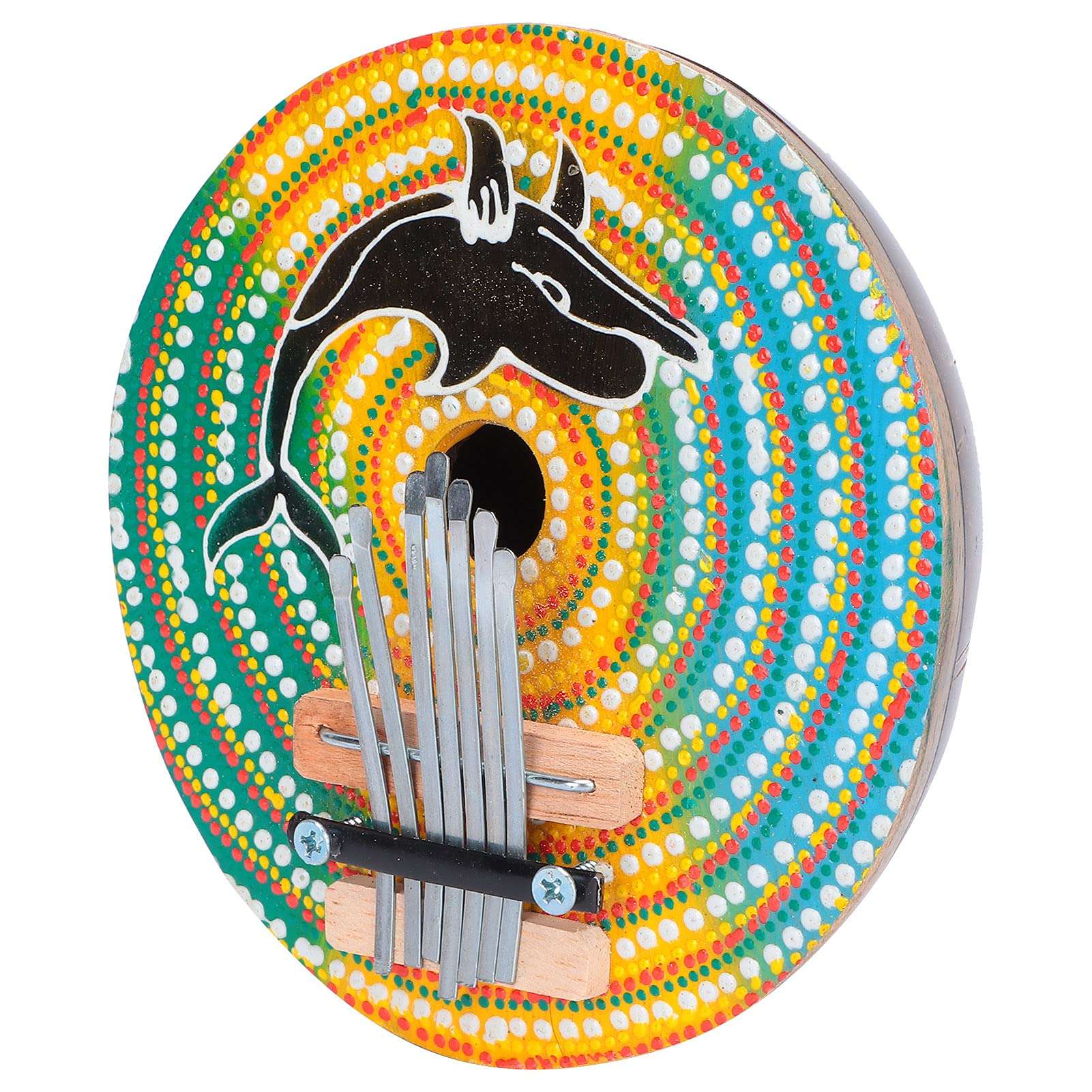 Finger Piano, Musical Instrument Coconut Shell Shape Adjustable Painted for Kids for Beginners for Create Music 1