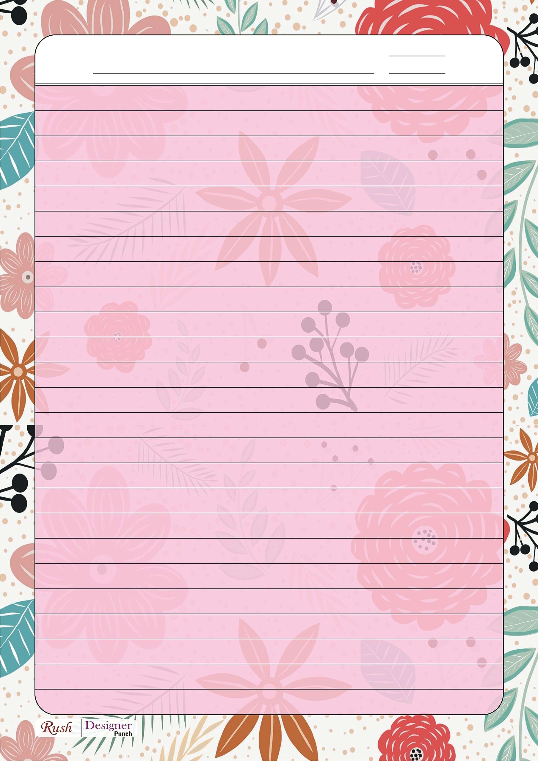 Rush Rough A4 Spiral Notebook 300 Pages | Single Line Ruled | 300 Pages Notebook Ruled | Pack of 1 | Spiral Register (300 Pages, Single Line Ruled) 5