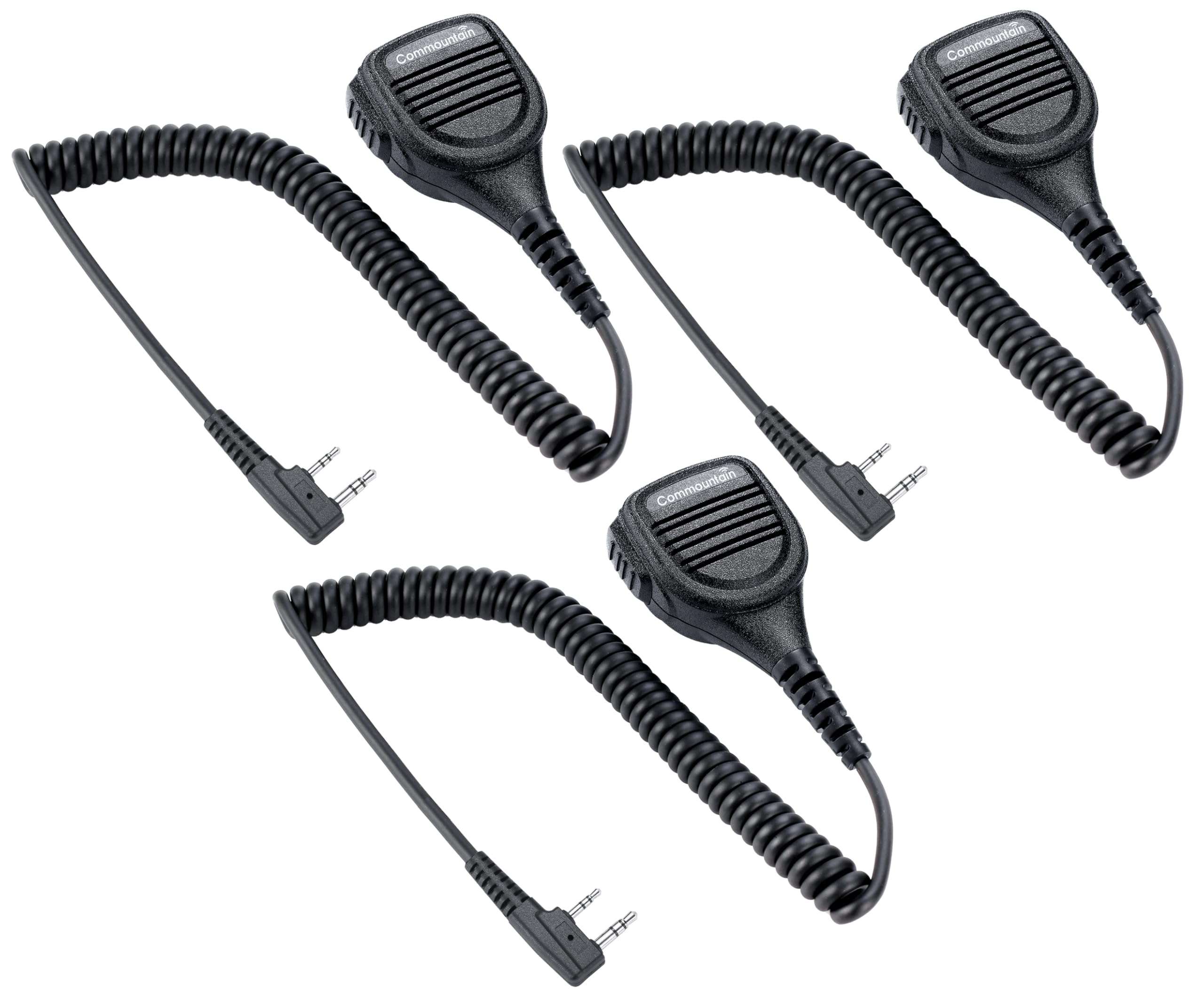 commountain Heavy Speaker Mic Compatible for Baofeng Radios BF-F8HP UV-82HP UV-5R UV82 UV82C UV5R5 UV5RA UV5RE UV5X3 and Kenwood BTECH Retevis Samcom Radios, Walkie Talkie Microphone 1