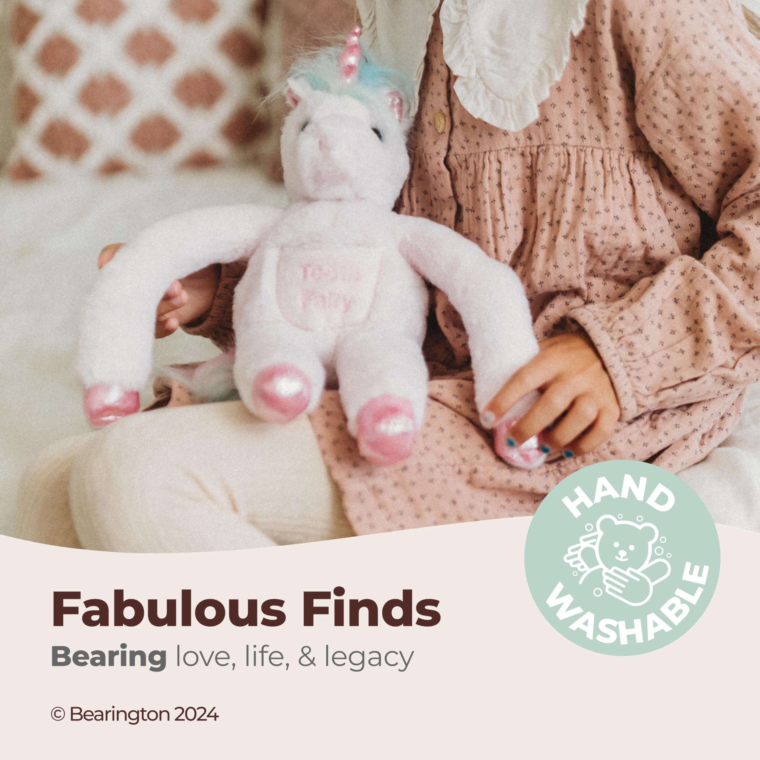 Bearington Lil' Shimmers The Pink Unicorn Plush, 12 Inch Tooth Fairy Stuffed Animal 4