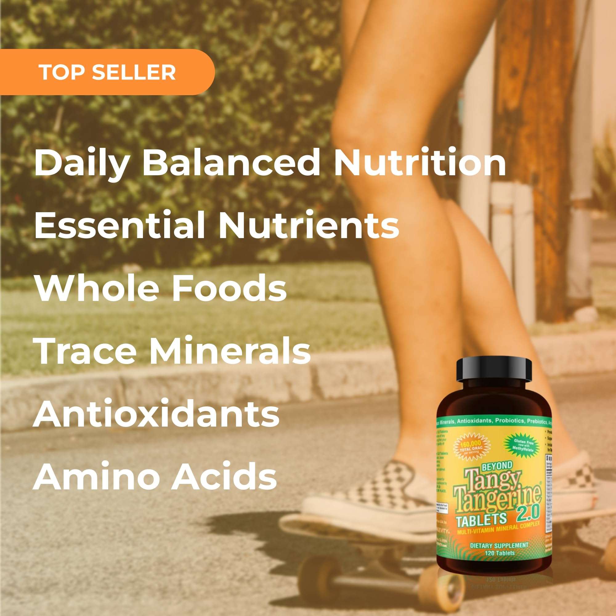 Youngevity Beyond Tangy Tangerine 2.0 Multi-Vitamin & Mineral Complex - Made with Natural & Whole Foods | 160,000 ORAC | 120 Tablets - 2-Pack 5