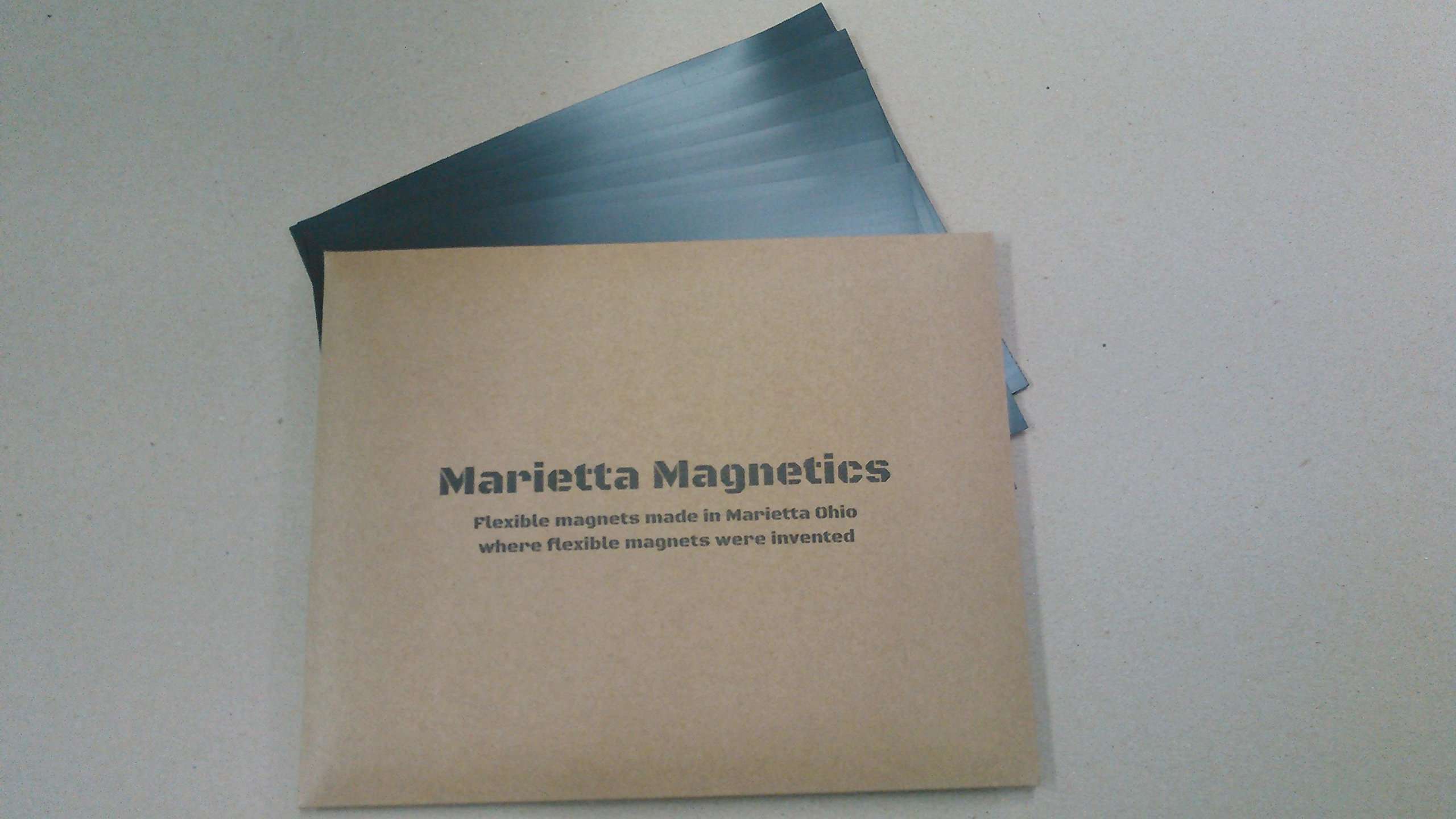 Marietta Magnetics - 25 Magnetic Sheets of 8" x 10" Adhesive (30 mil) extra thick and strong for crafts, die storage, signage 1