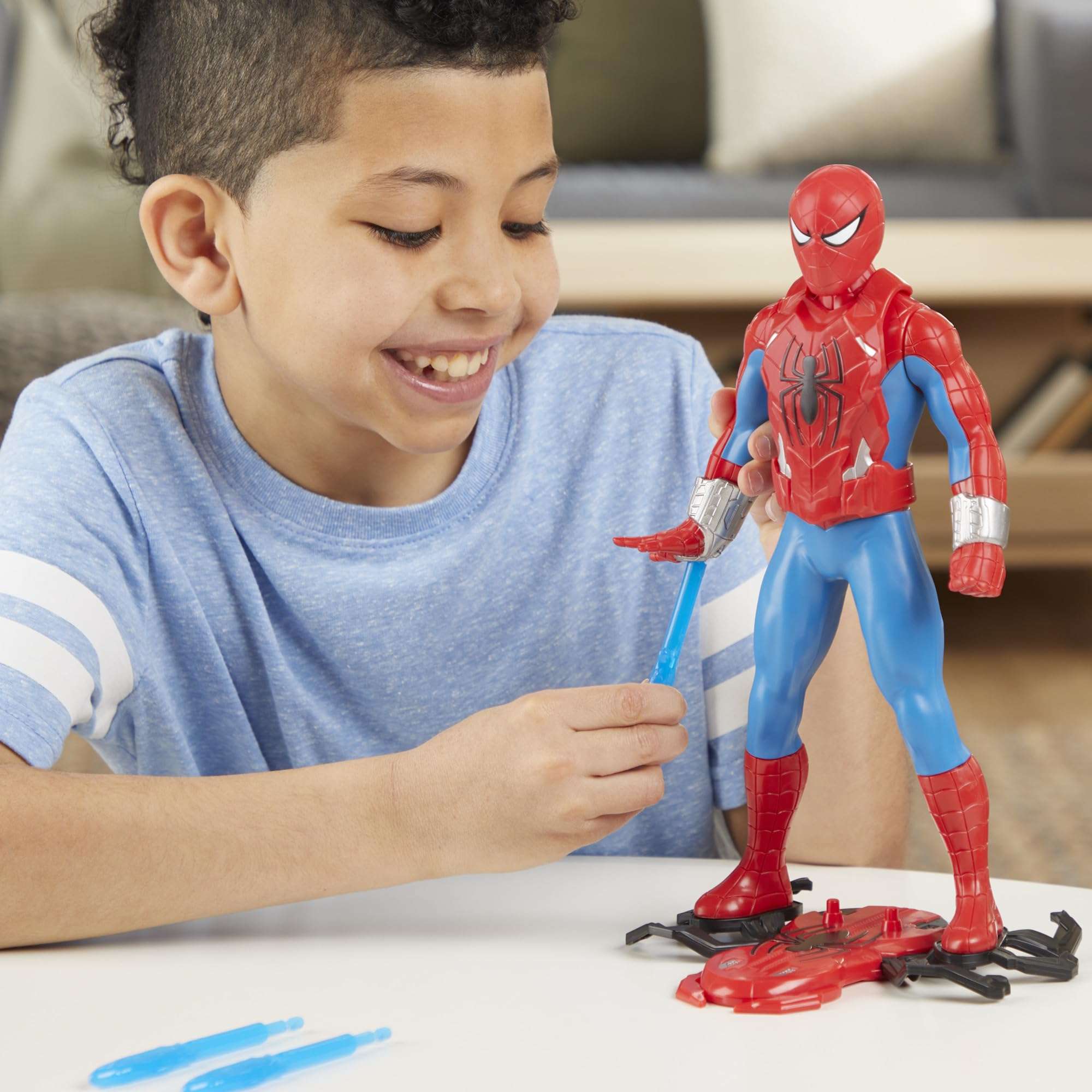 Marvel Spider-Man Thwip Blast Spider-Man Action Figure with Accessories, 11-Inch-Scale Super Hero Toys for Kids Ages 4 and Up 5