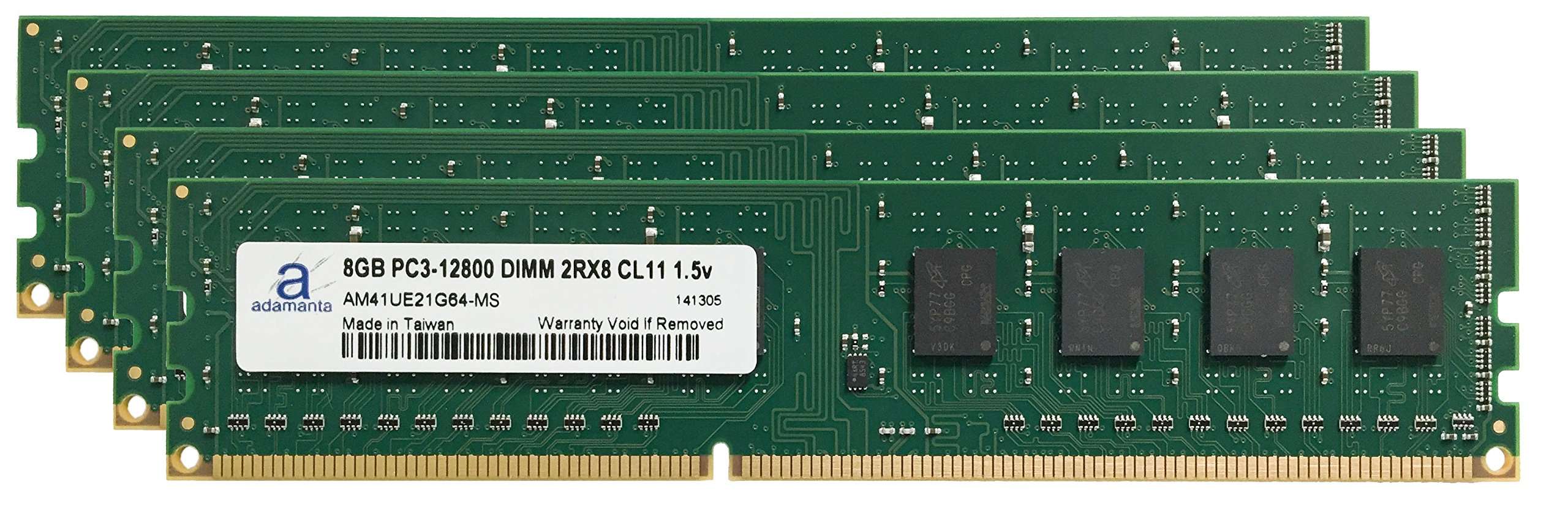 Adamanta 32GB (4x8GB) Memory Upgrade Asus Essentio CG8250 Desktop PC DDR3 1600Mhz PC3-12800 UDIMM 2Rx8 CL11 1.5v RAM 1