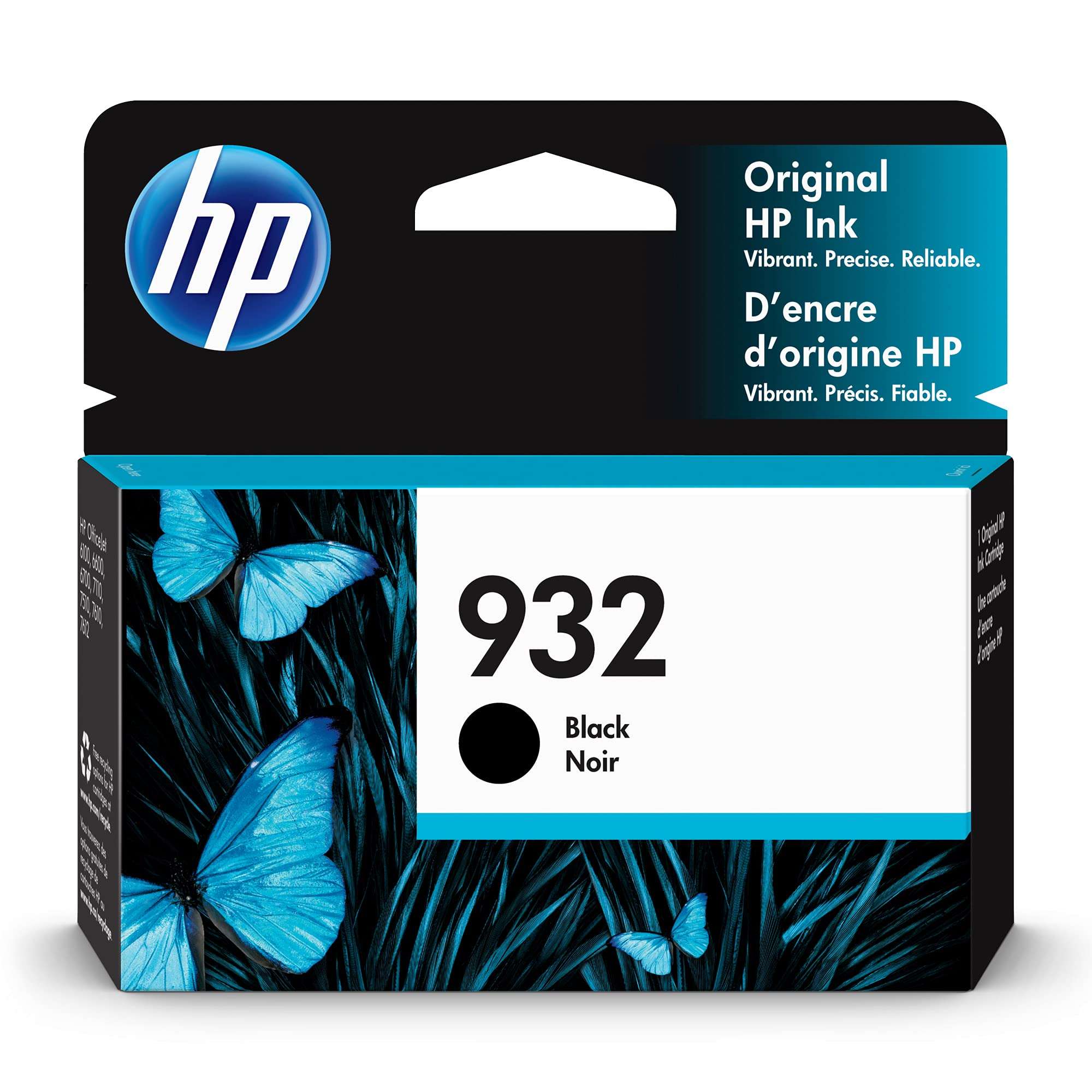 HP 932 Black Ink Cartridge | Works with HP OfficeJet 6100, 6600, 6700, 7110, 7510, 7610 Series | CN057AN 1