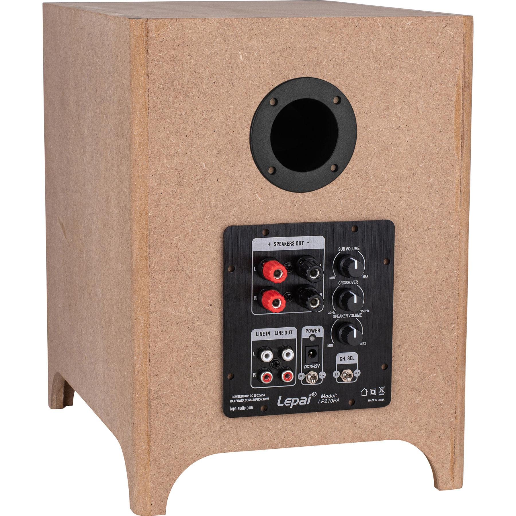Dayton Audio 6-1/2" Down Firing Active Mini Subwoofer Kit with 2.1 Channel Amplifier