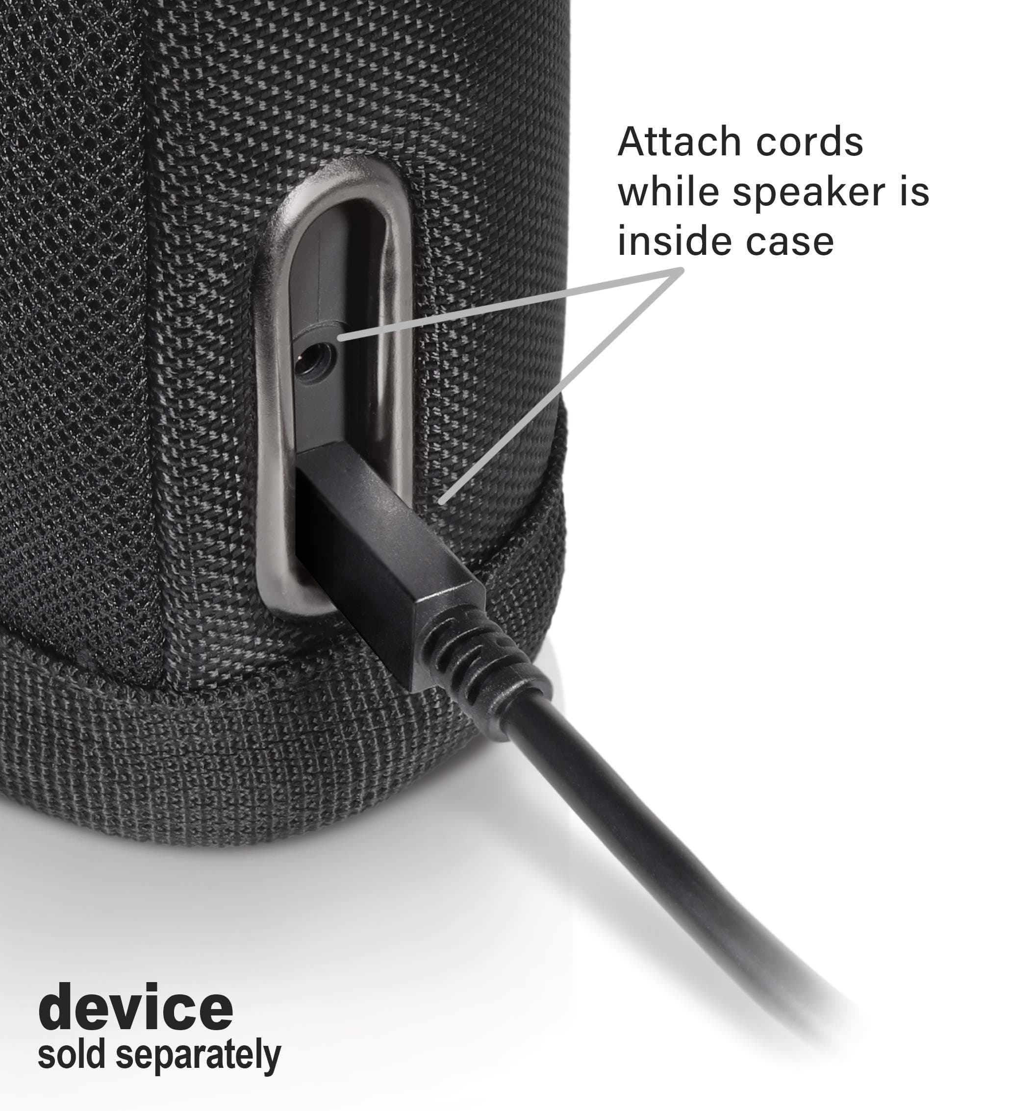 Portable Sound Through Case for Bose SoundLink Color Bluetooth Speaker II and Bose SoundLink Color Bluetooth Speaker, mesh Pocket for Cable (Black) 6