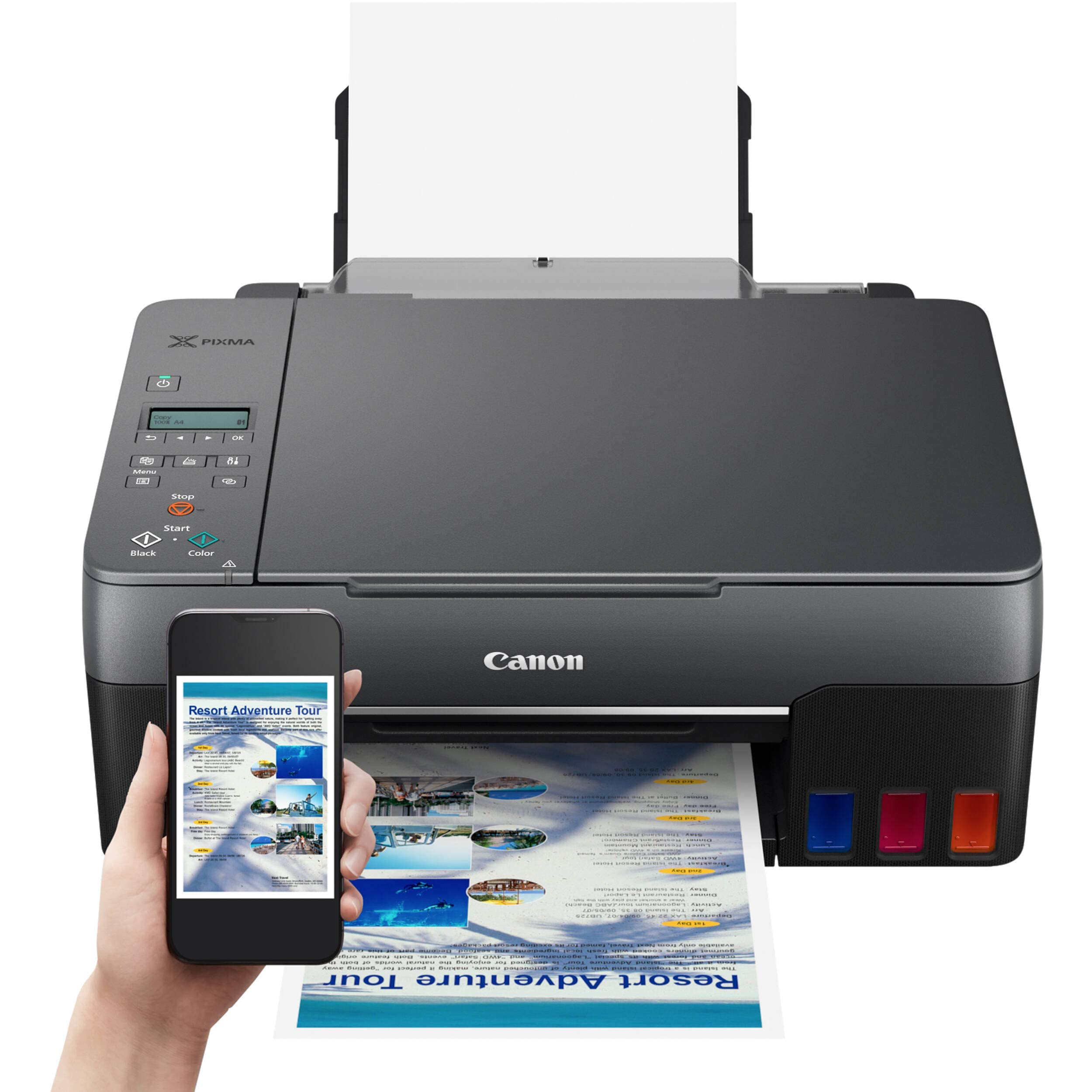 Canon PIXMA MegaTank G3260 All-in-One High-Volume Supertank Wireless Color Inkjet Printer, Black - Print Copy Scan - 10.8 ipm, 4800 x 1200 dpi, 8.5 x 11, Borderless Photo Print, USB, BROAG Cable 4