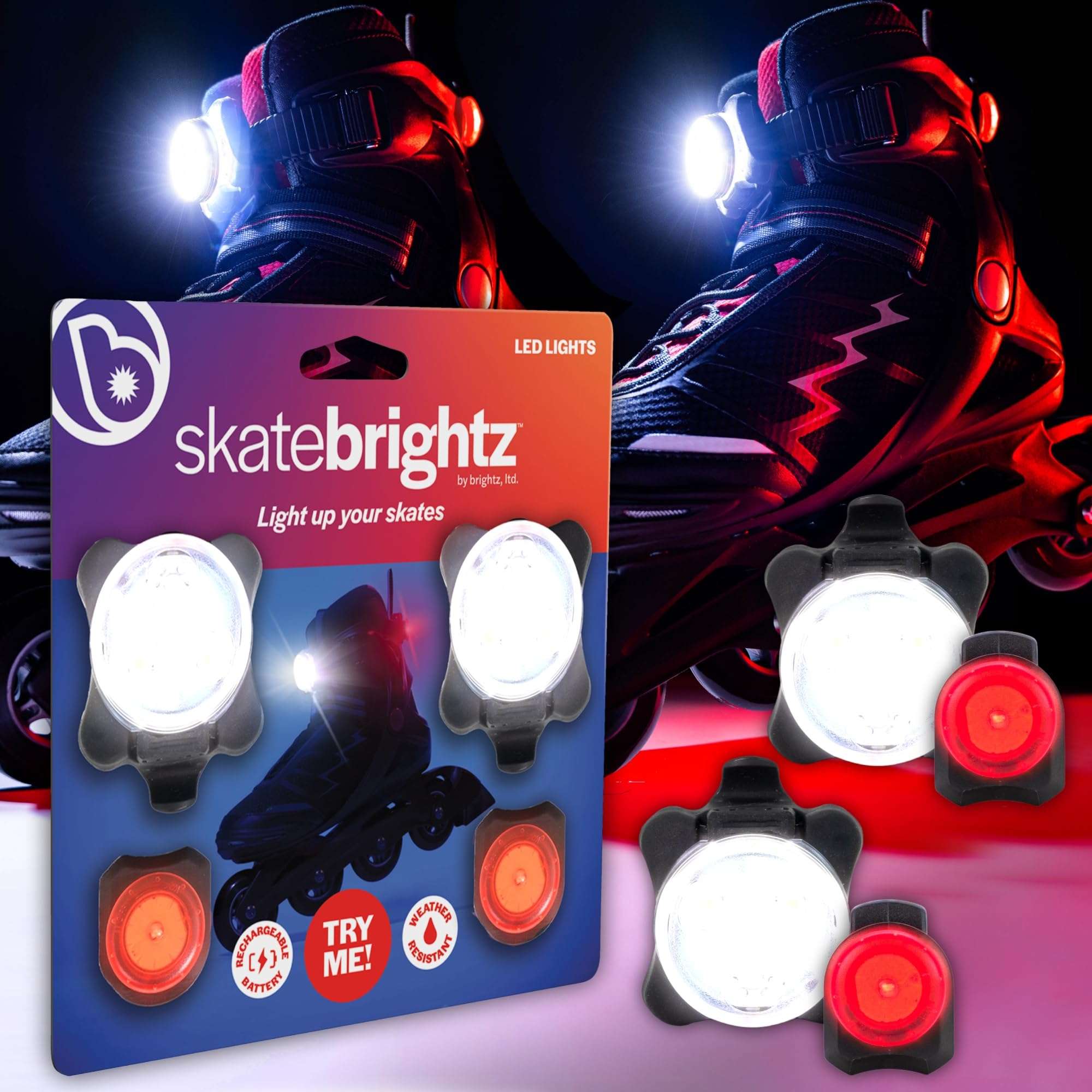 Brightz SkateBrightz Roller Skate Lights Roller Blade Light Up Roller Skate Wheels Roller Skates Light Up Wheels Roller Skate Accessories Gifts for Skaters Gifts for Girls Skates Boys Skates 1