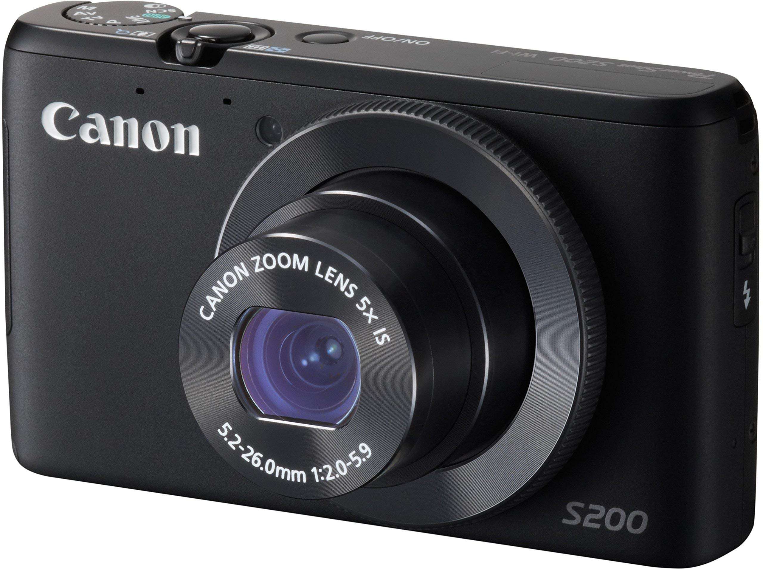 Canon PowerShot S200 - Digital Camera - Compact - 10.1 Mpix - 5 x Optical Zoom - Wi-Fi - Black 4