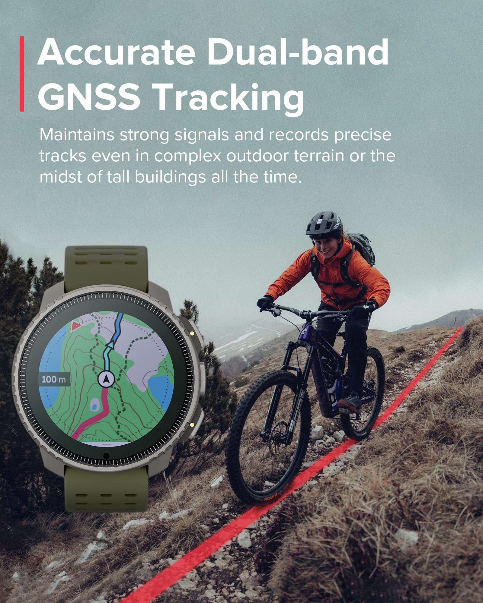 SUUNTO Vertical Solar GPS Watch, Premium Multisport Watch w/60-Day Battery Life, 1.4 inch Large Touchscreen, Heart Rate & Sleep Tracking, Dual-GNSS Navigation, Free Global Offline Map, Ti Forest 4