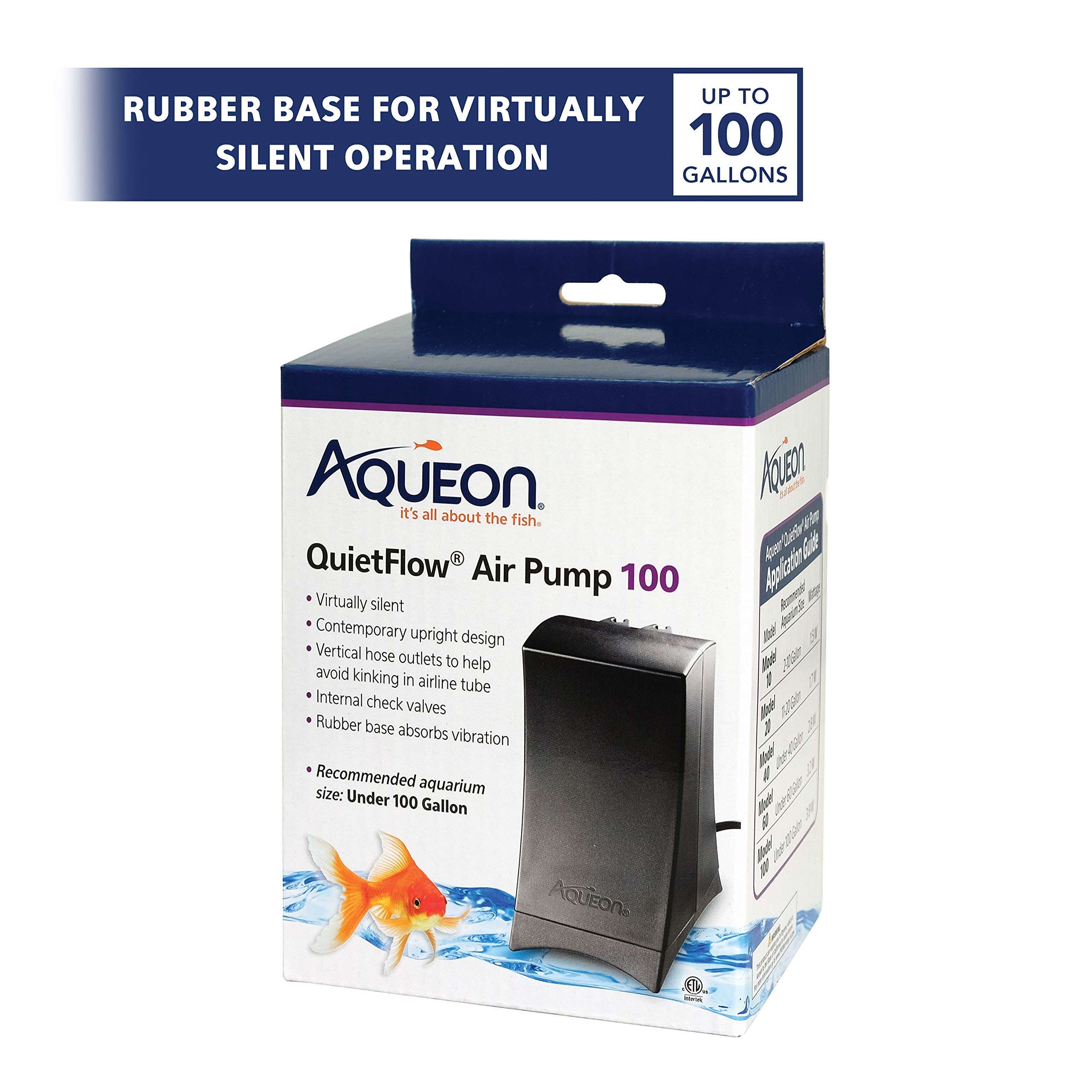 Aqueon QuietFlow Aquarium Air Pump 100, For Under 100 Gallon Tanks 3